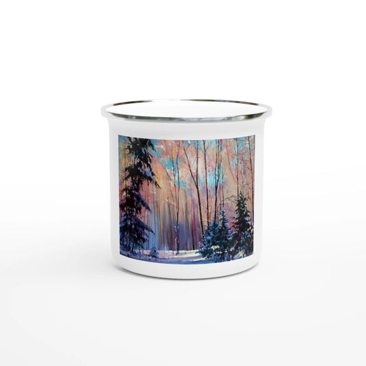 Another world - White 12oz Enamel Mug - eduardgurevich