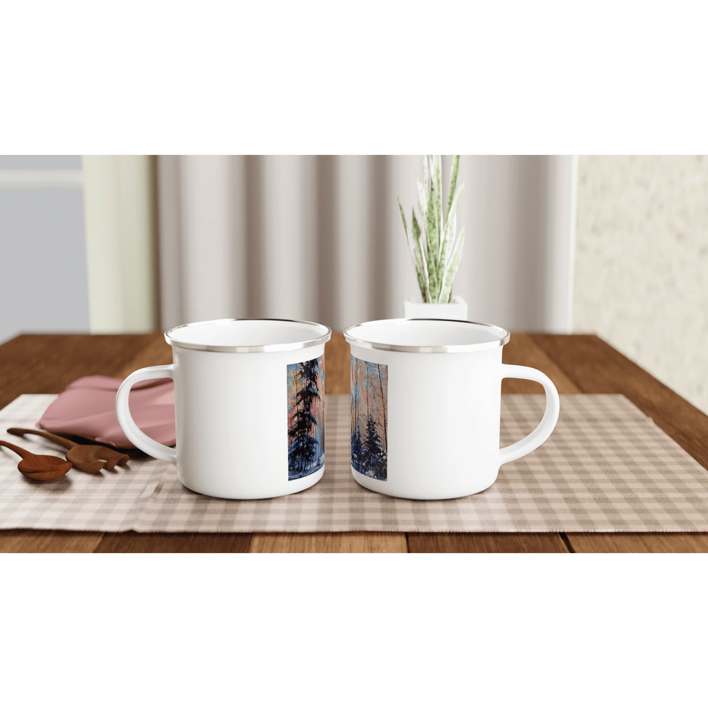 Another world - White 12oz Enamel Mug - eduardgurevich