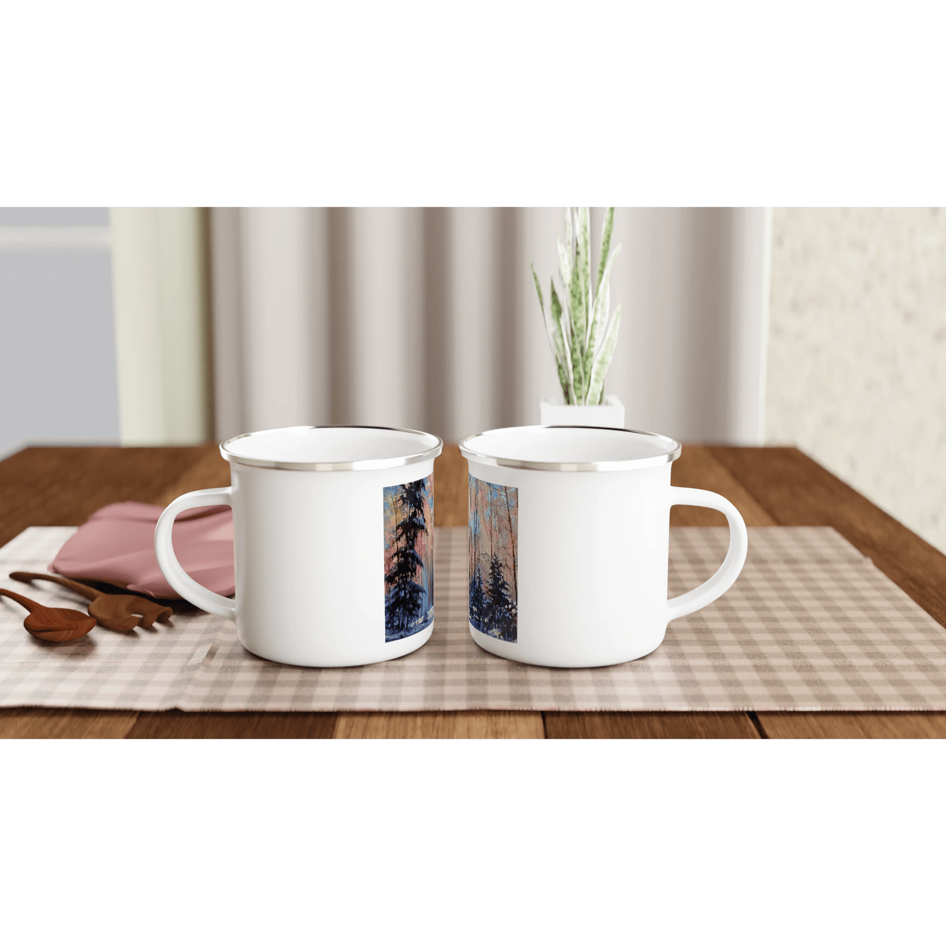 Another world - White 12oz Enamel Mug - eduardgurevich