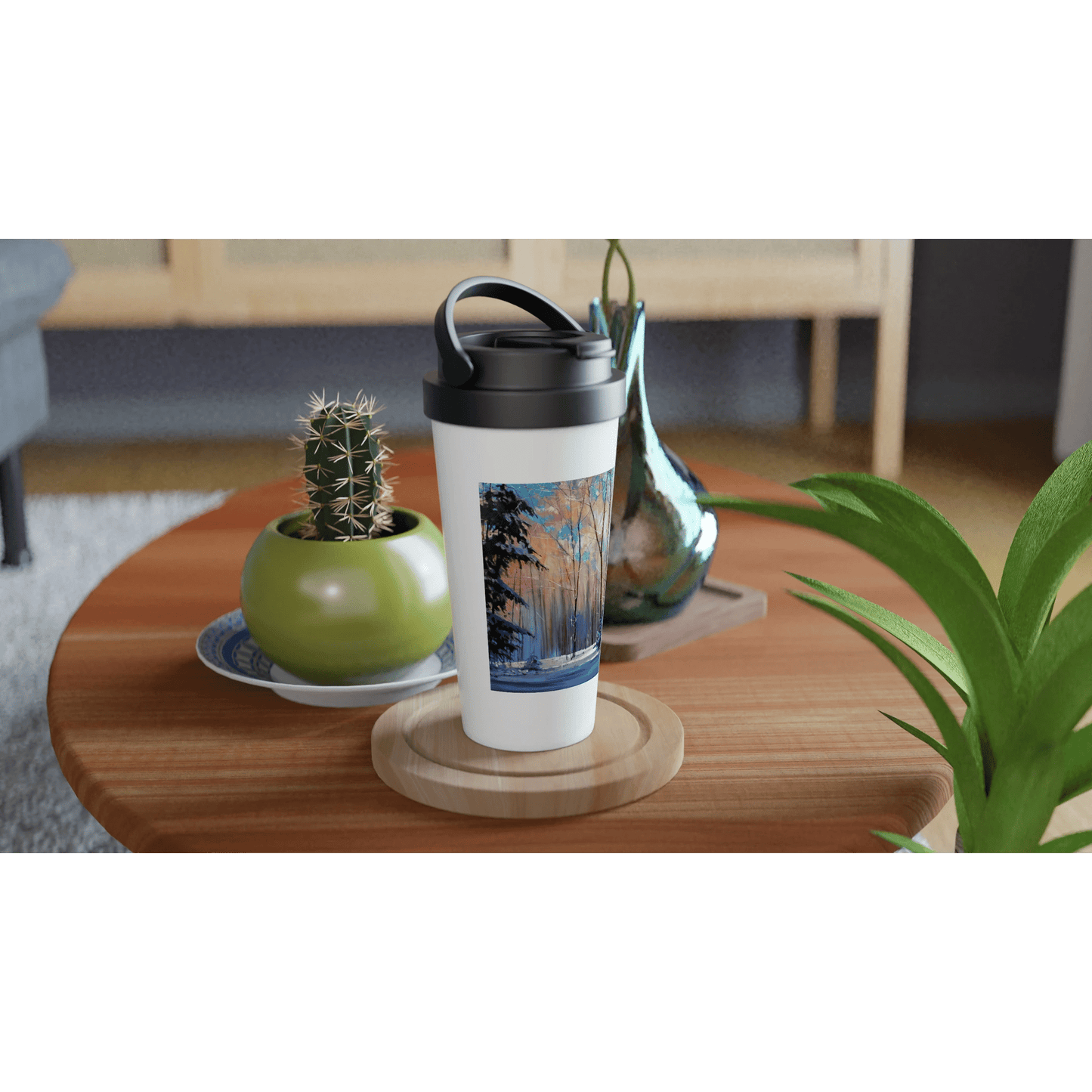 Another world - White 15oz Stainless Steel Travel Mug - eduardgurevich