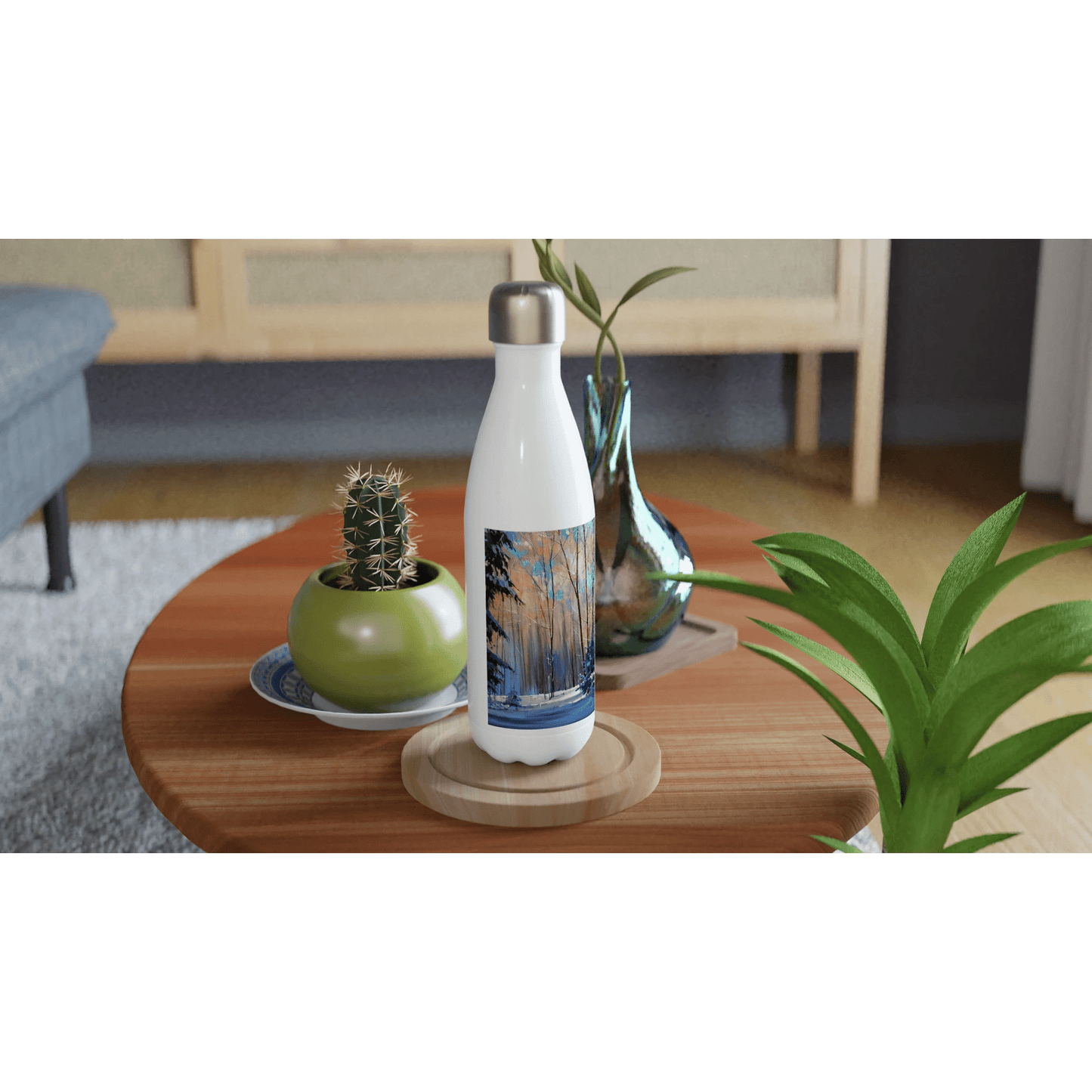 Another world - White 17oz Stainless Steel Water Bottle - eduardgurevich