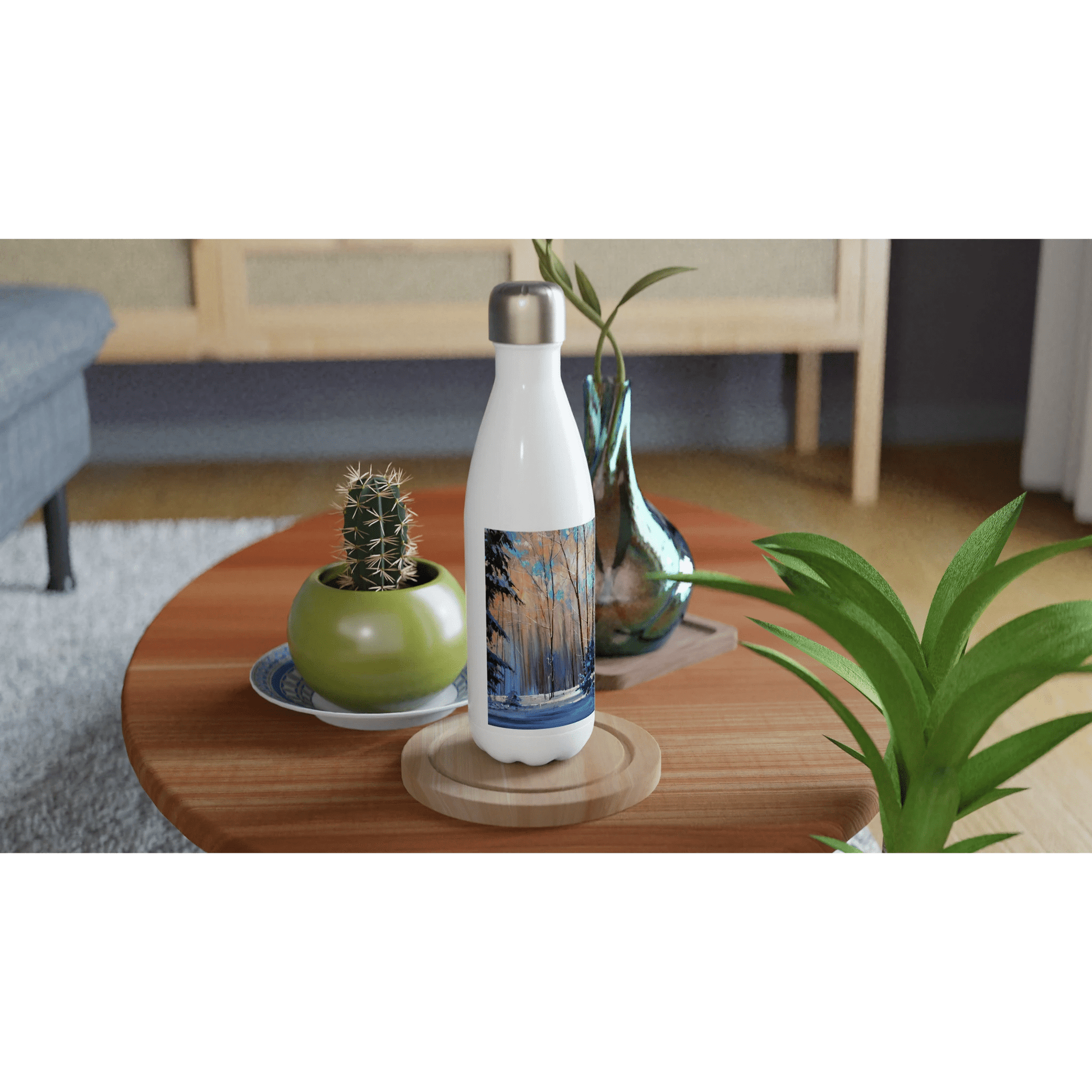 Another world - White 17oz Stainless Steel Water Bottle - eduardgurevich