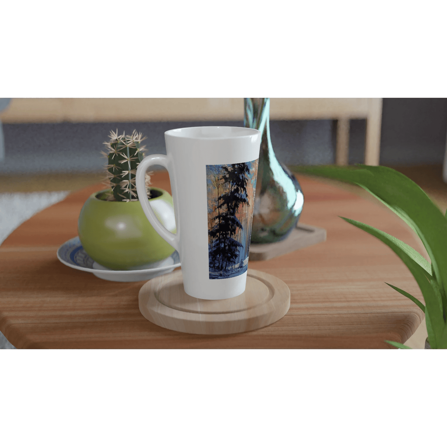 Another world - White Latte 17oz Ceramic Mug - eduardgurevich