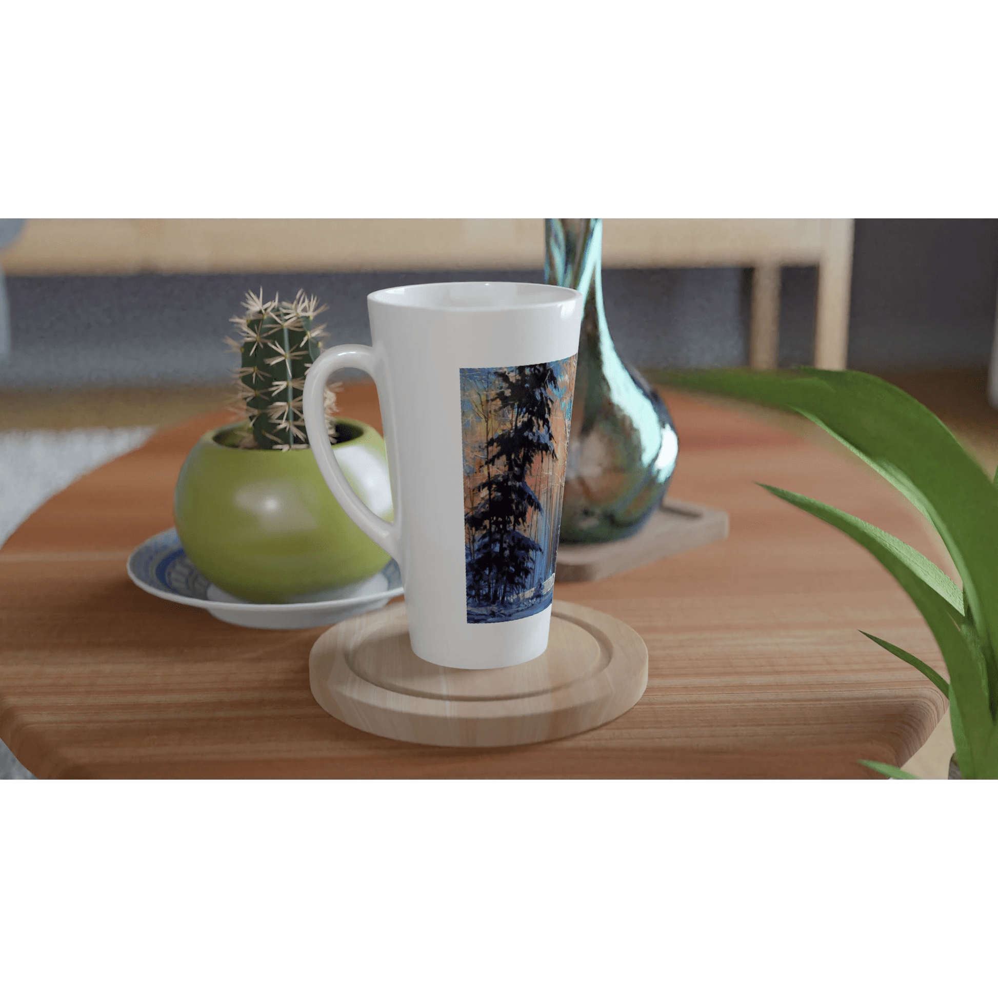 Another world - White Latte 17oz Ceramic Mug - eduardgurevich