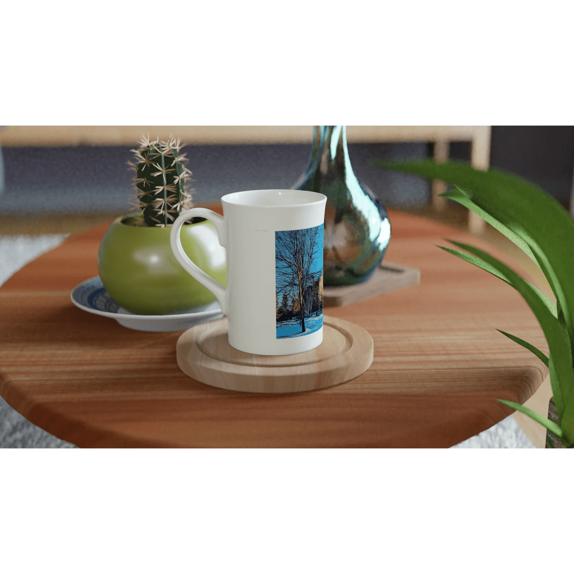 Before and after - White 10oz Porcelain Slim Mug - eduardgurevich