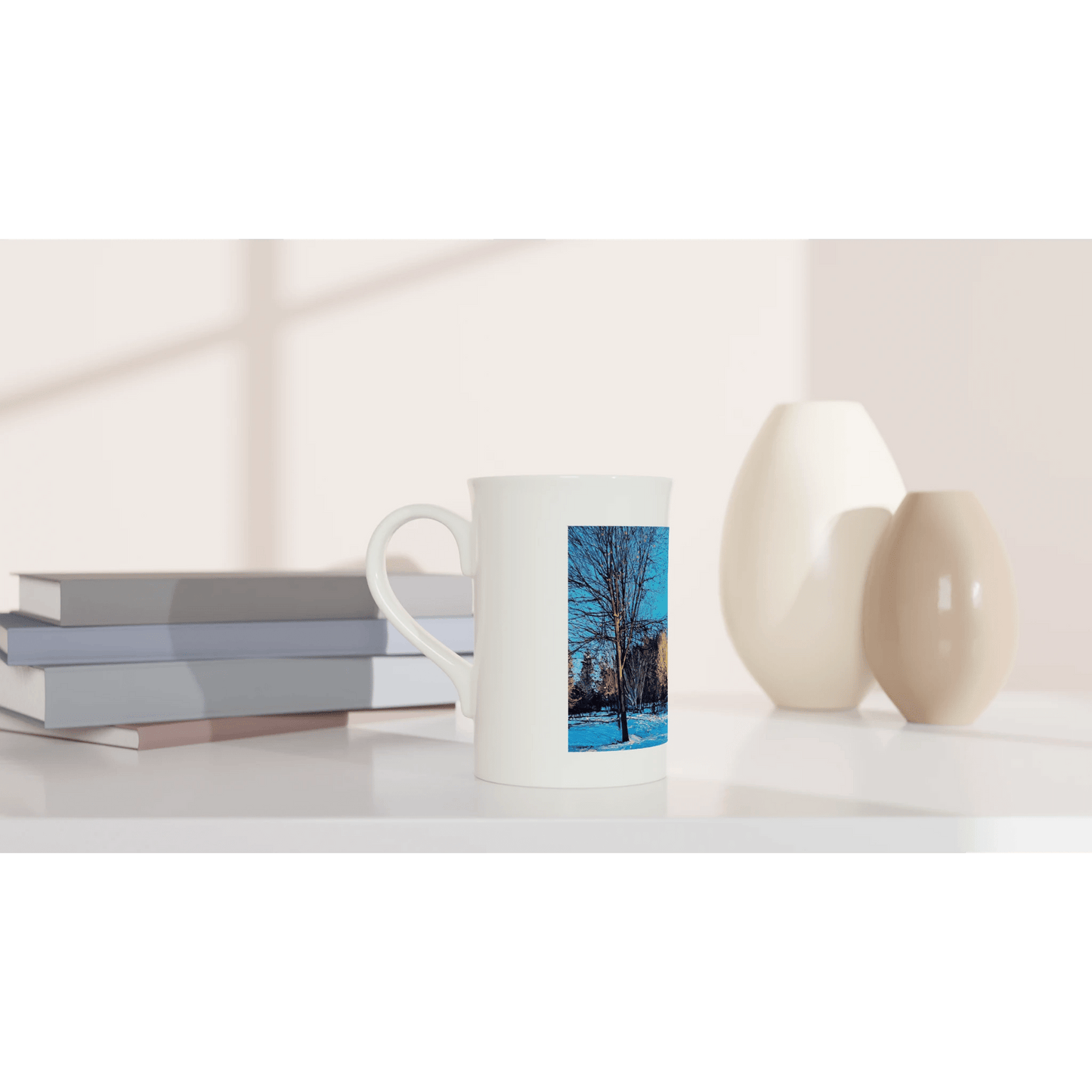 Before and after - White 10oz Porcelain Slim Mug - eduardgurevich