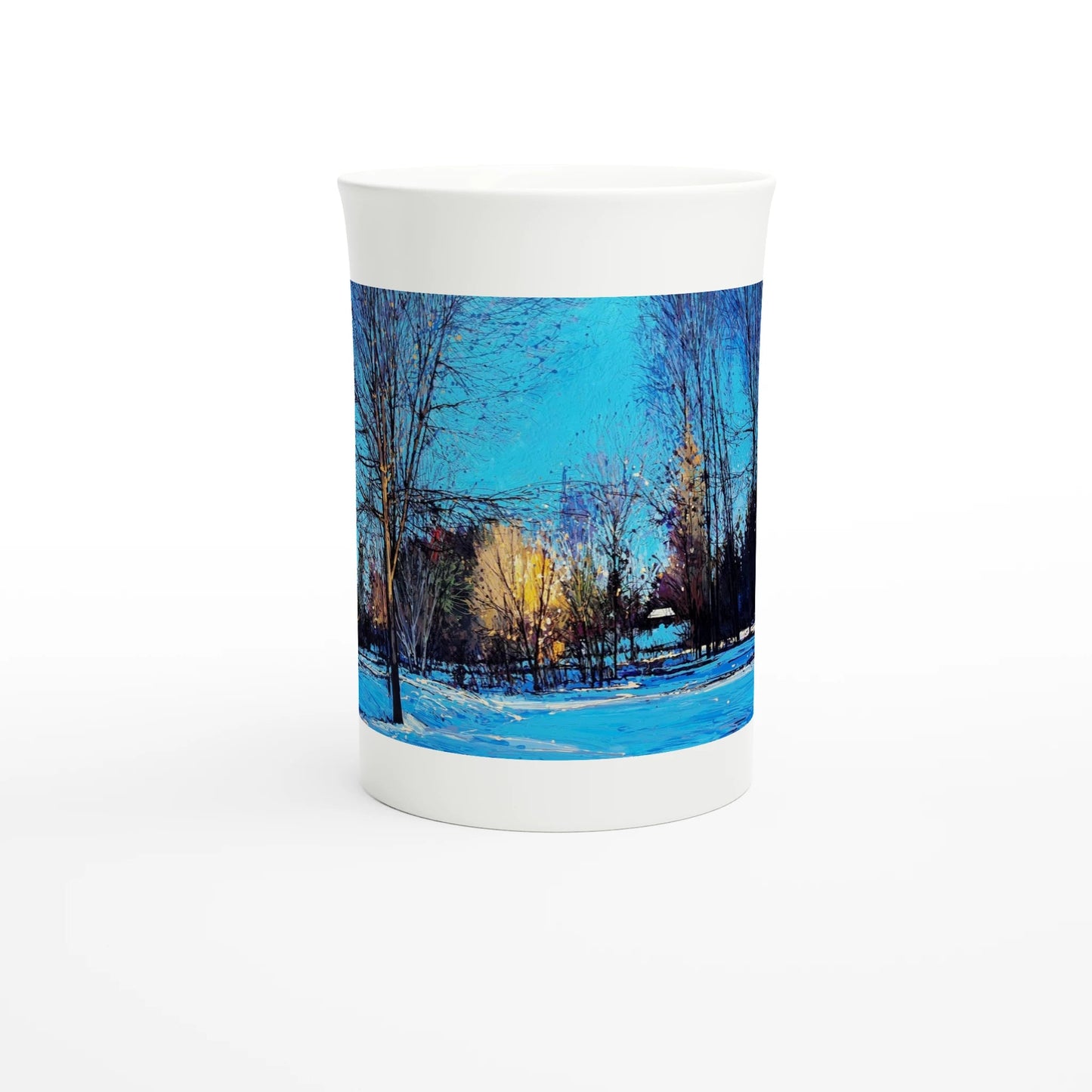 Before and after - White 10oz Porcelain Slim Mug - eduardgurevich