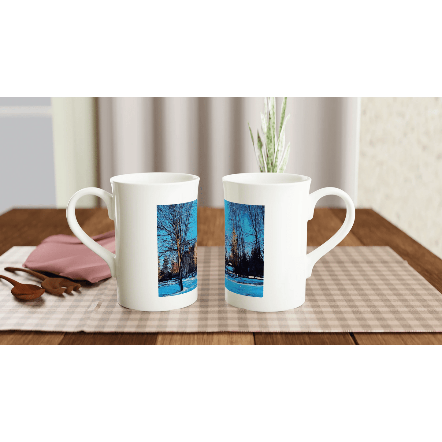 Before and after - White 10oz Porcelain Slim Mug - eduardgurevich