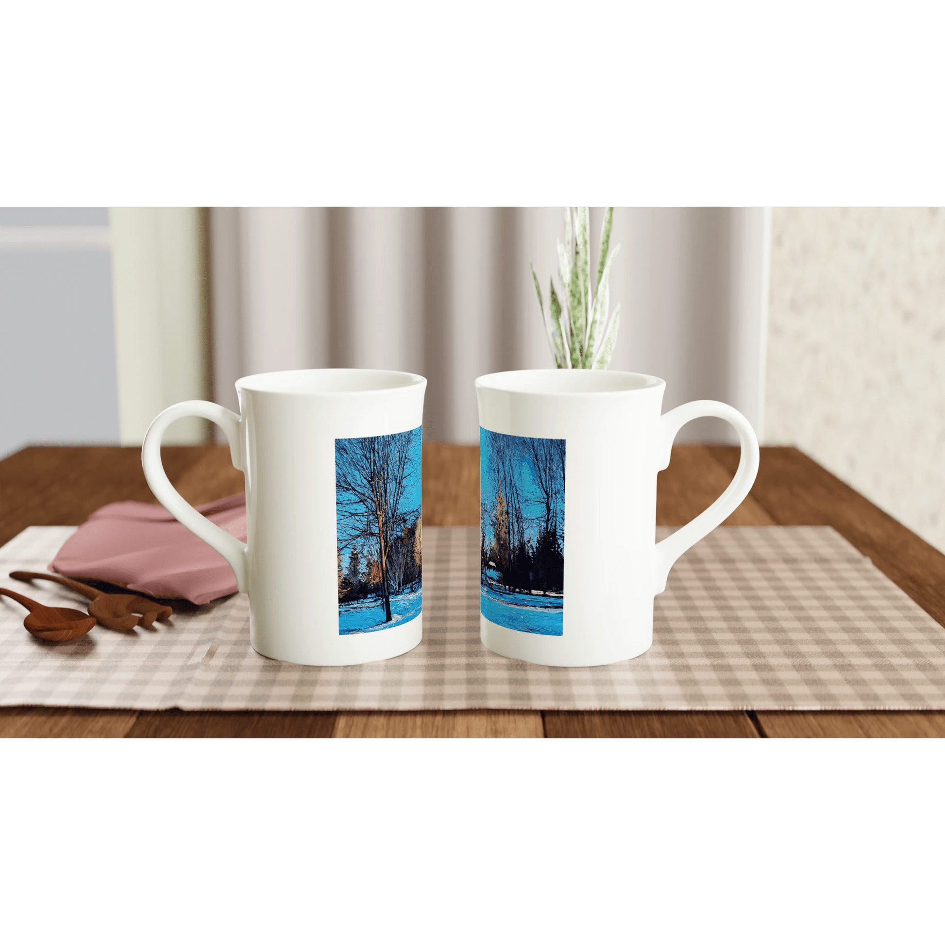 Before and after - White 10oz Porcelain Slim Mug - eduardgurevich