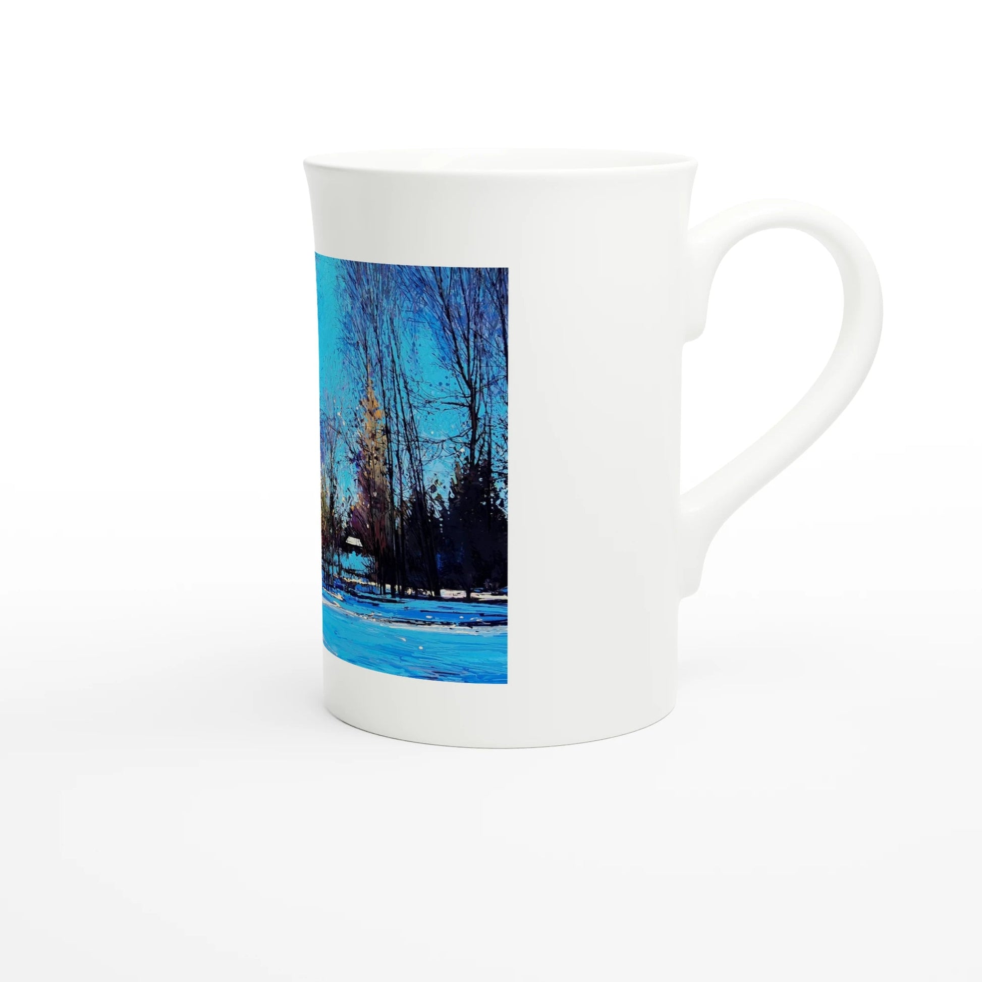 Before and after - White 10oz Porcelain Slim Mug - eduardgurevich