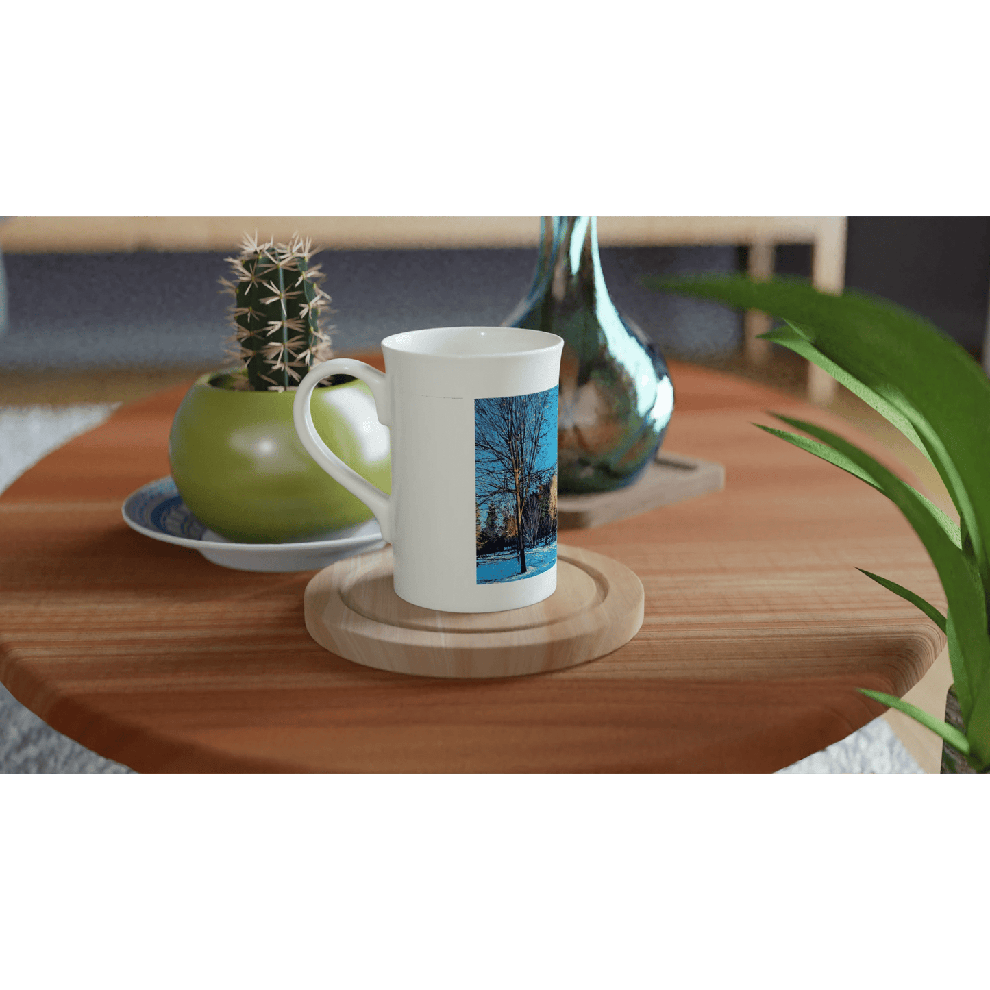 Before and after - White 10oz Porcelain Slim Mug - eduardgurevich