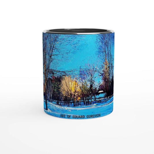 Before and after - White 11oz Ceramic Mug with Color Inside - eduardgurevich