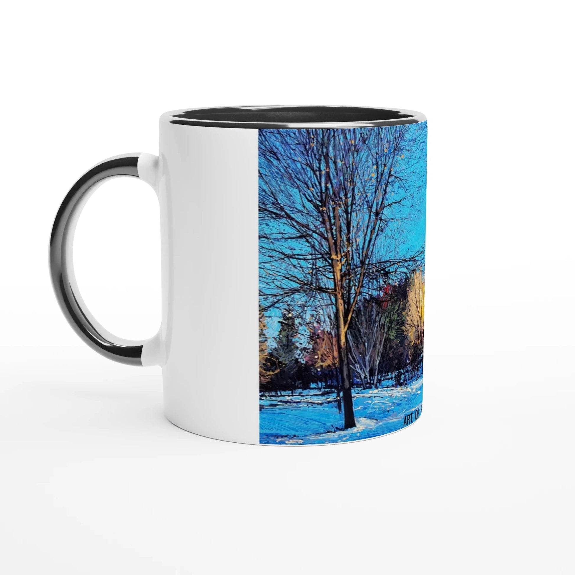 Before and after - White 11oz Ceramic Mug with Color Inside - eduardgurevich