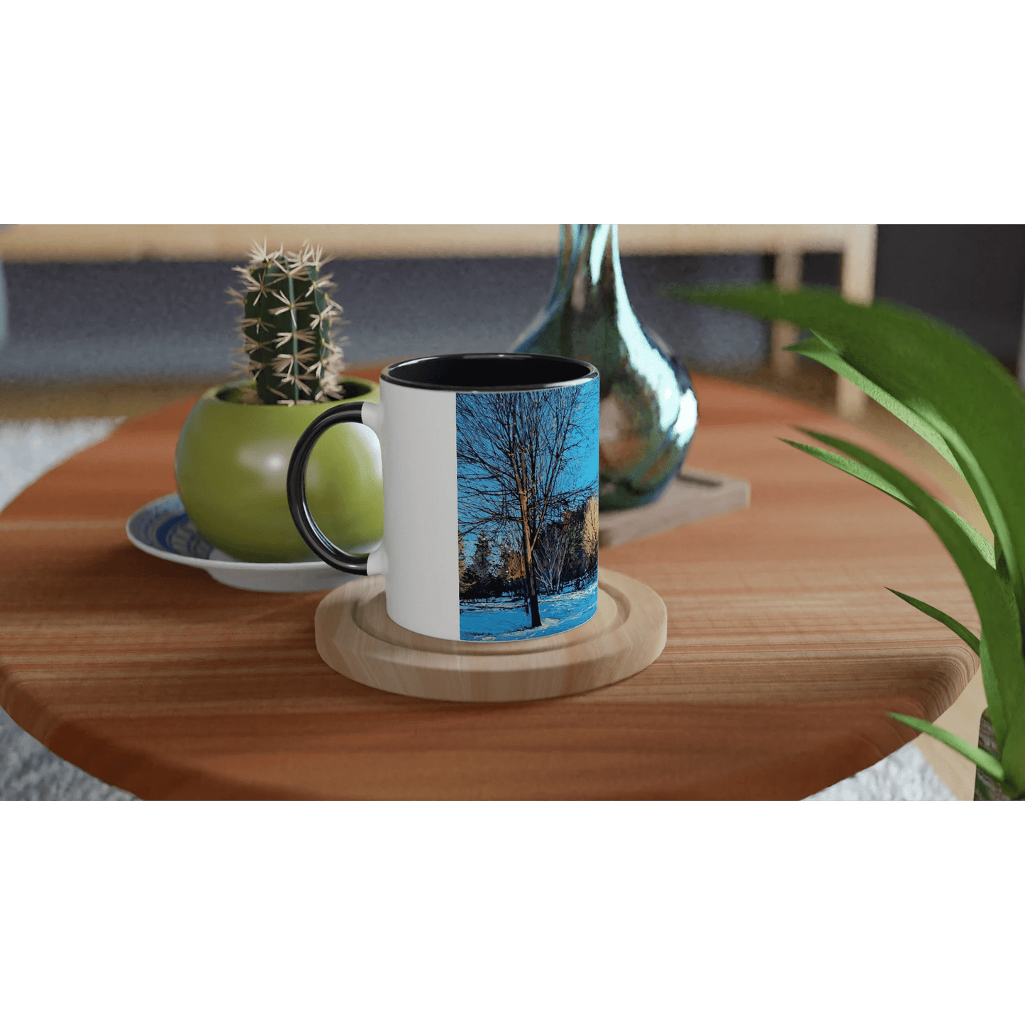 Before and after - White 11oz Ceramic Mug with Color Inside - eduardgurevich