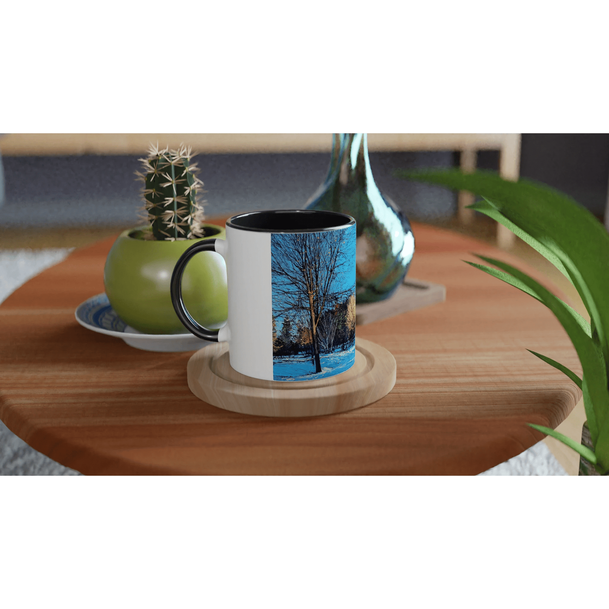 Before and after - White 11oz Ceramic Mug with Color Inside - eduardgurevich