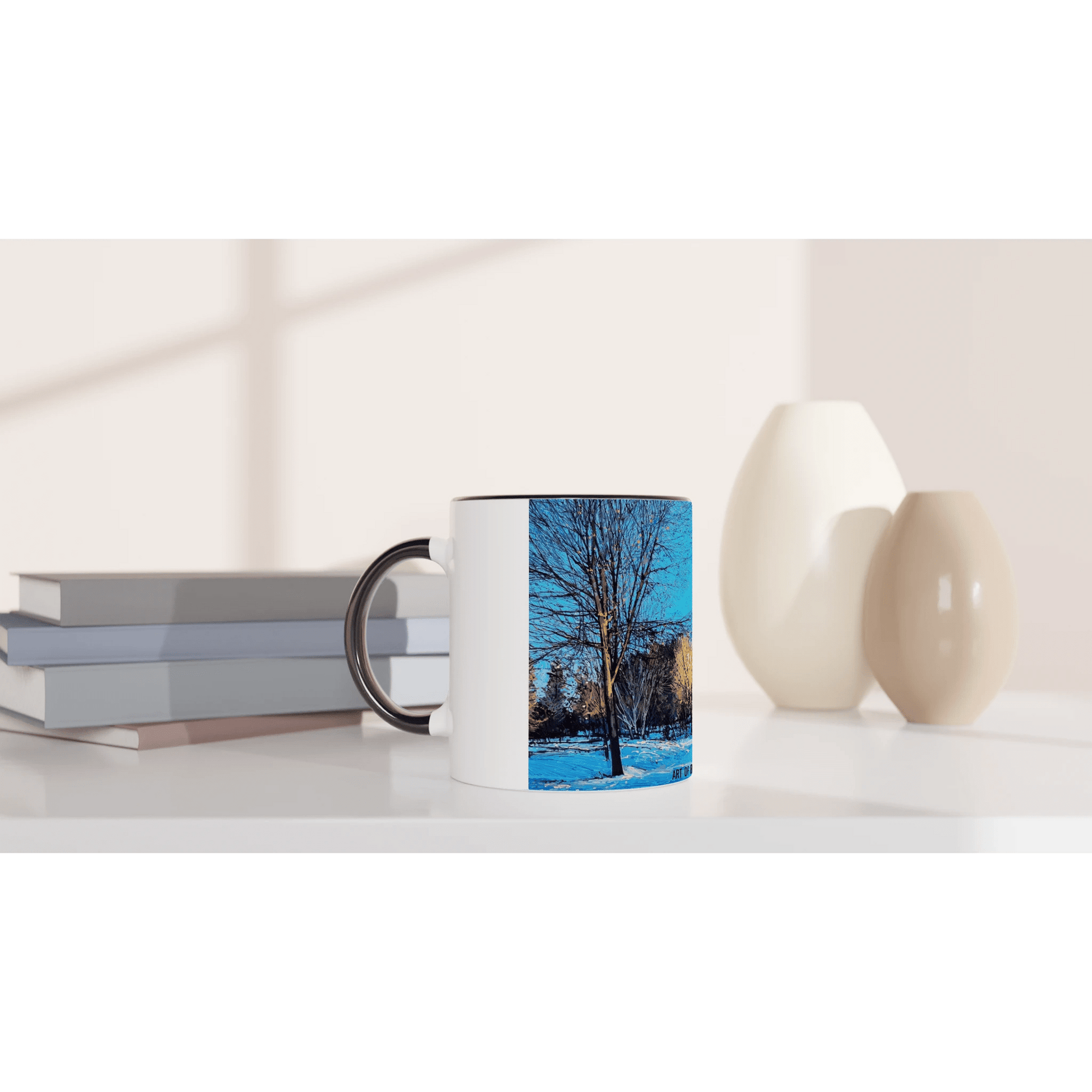 Before and after - White 11oz Ceramic Mug with Color Inside - eduardgurevich