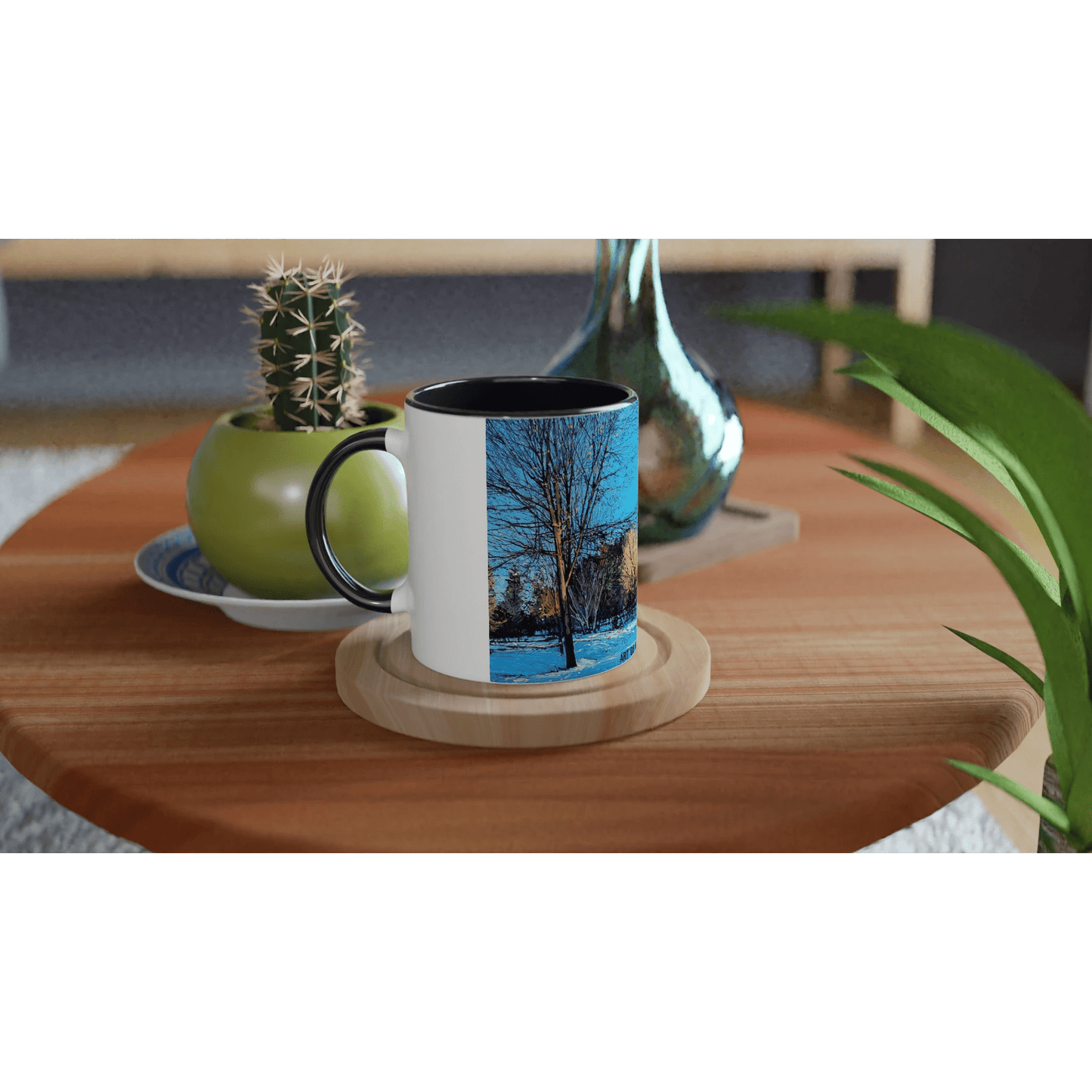 Before and after - White 11oz Ceramic Mug with Color Inside - eduardgurevich