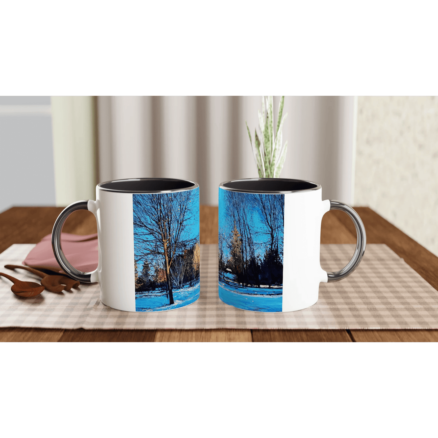 Before and after - White 11oz Ceramic Mug with Color Inside - eduardgurevich
