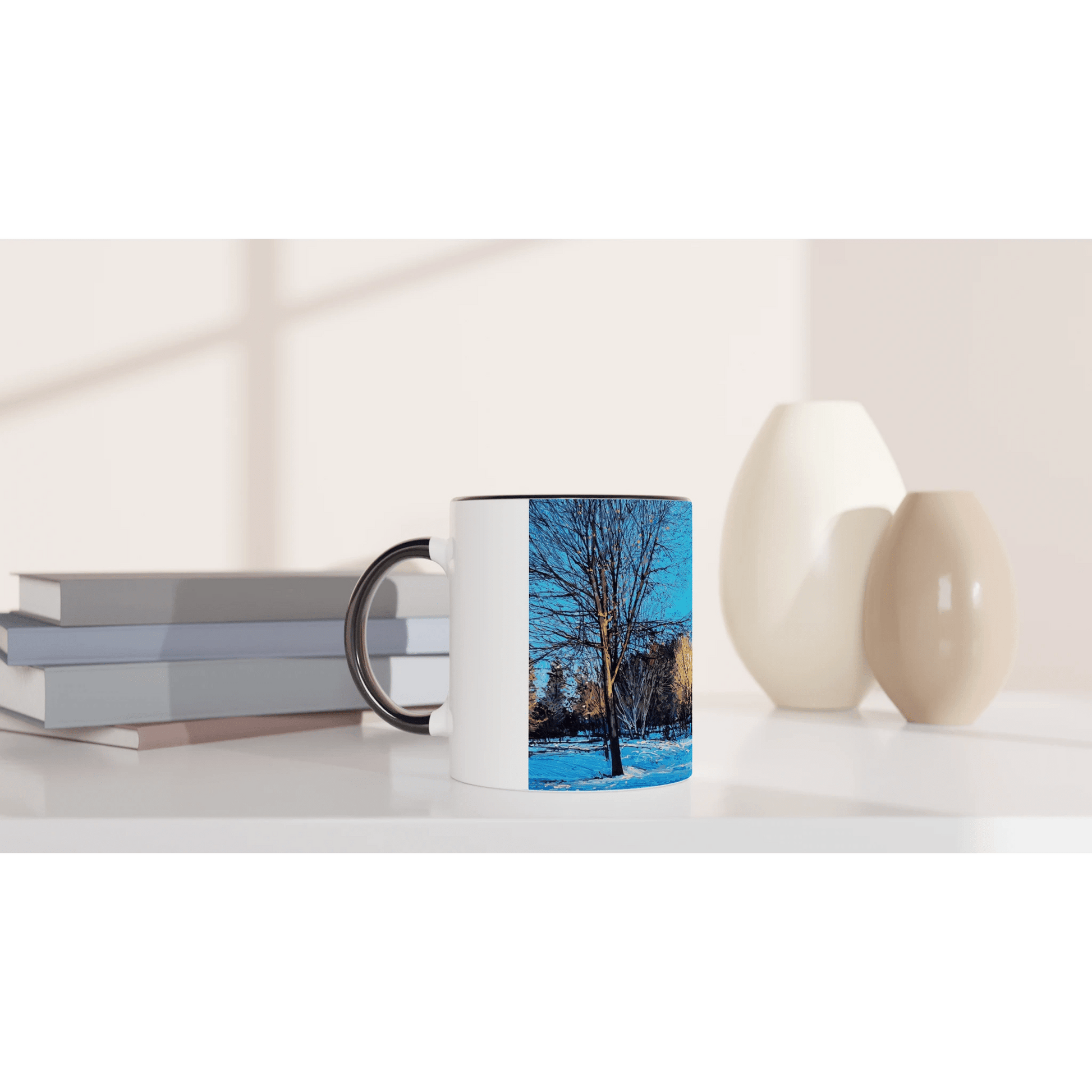 Before and after - White 11oz Ceramic Mug with Color Inside - eduardgurevich