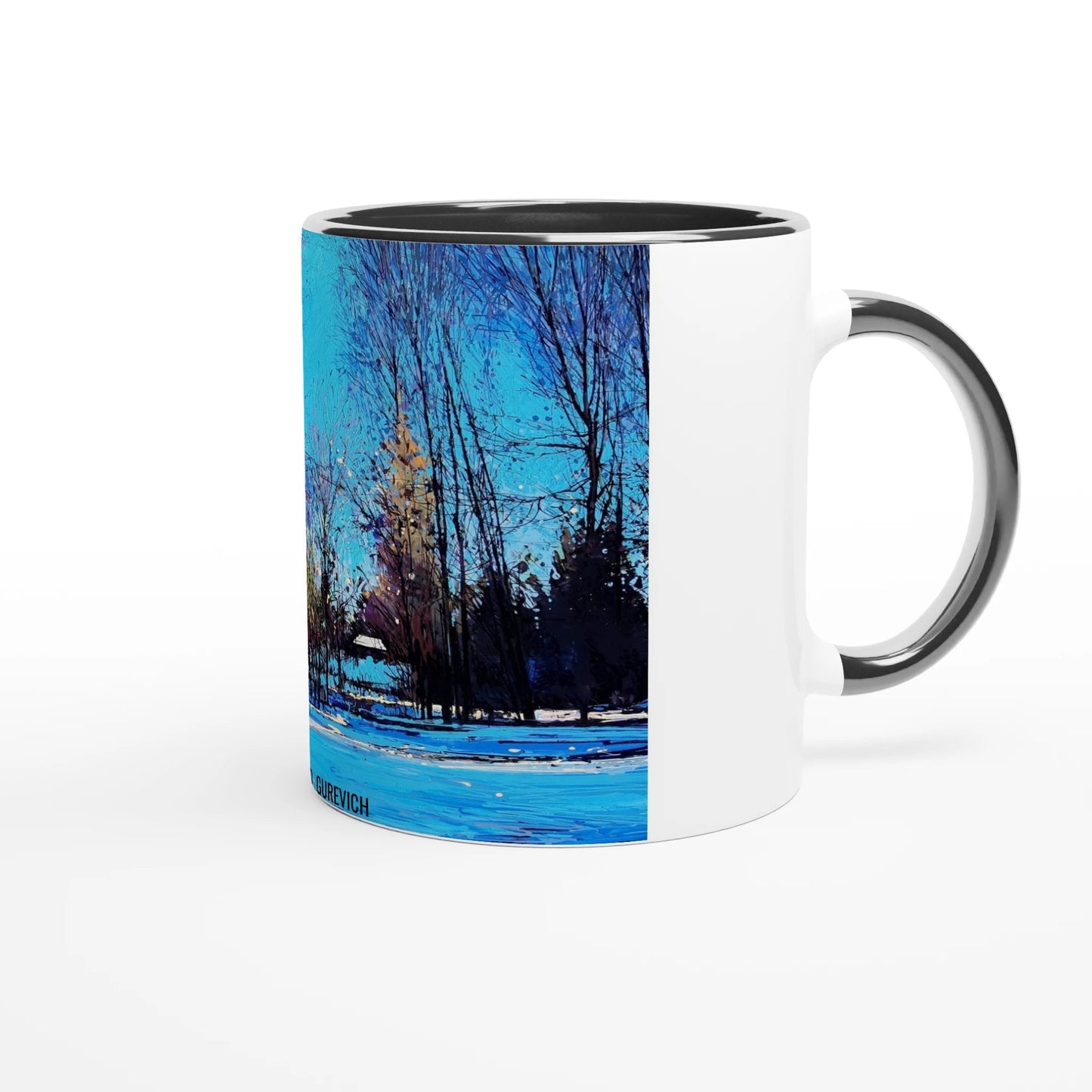 Before and after - White 11oz Ceramic Mug with Color Inside - eduardgurevich