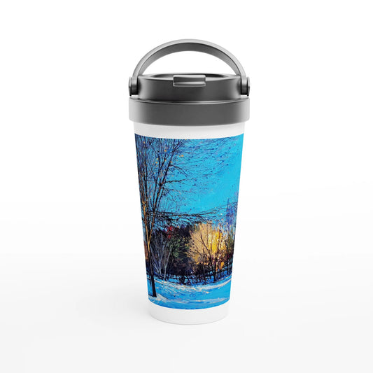 Before and after - White 15oz Stainless Steel Travel Mug - eduardgurevich