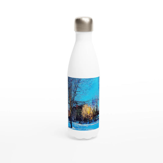 Before and after - White 17oz Stainless Steel Water Bottle - eduardgurevich