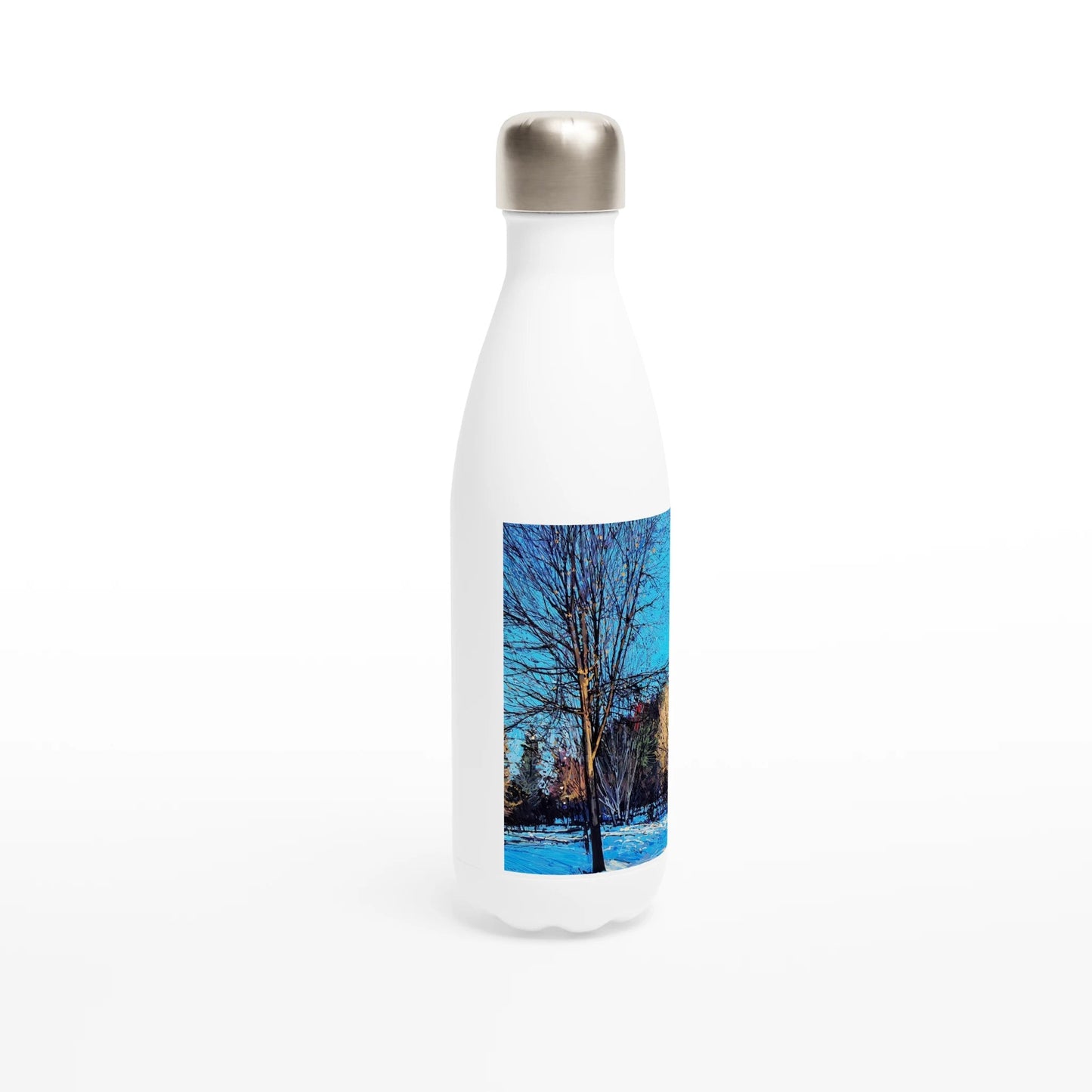Before and after - White 17oz Stainless Steel Water Bottle - eduardgurevich