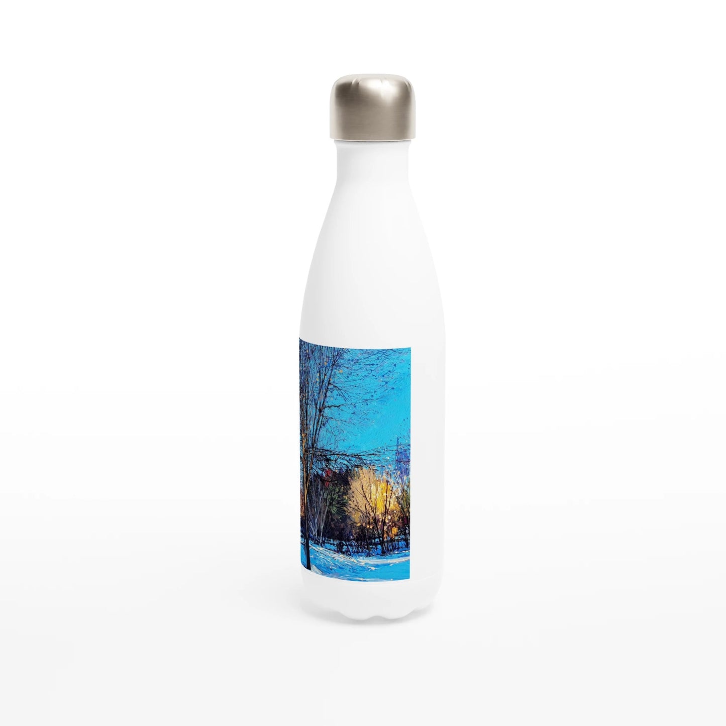 Before and after - White 17oz Stainless Steel Water Bottle - eduardgurevich