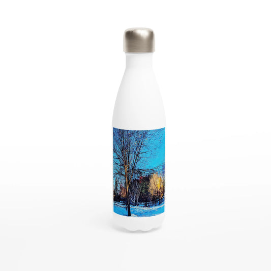 Before and after - White 17oz Stainless Steel Water Bottle - eduardgurevich