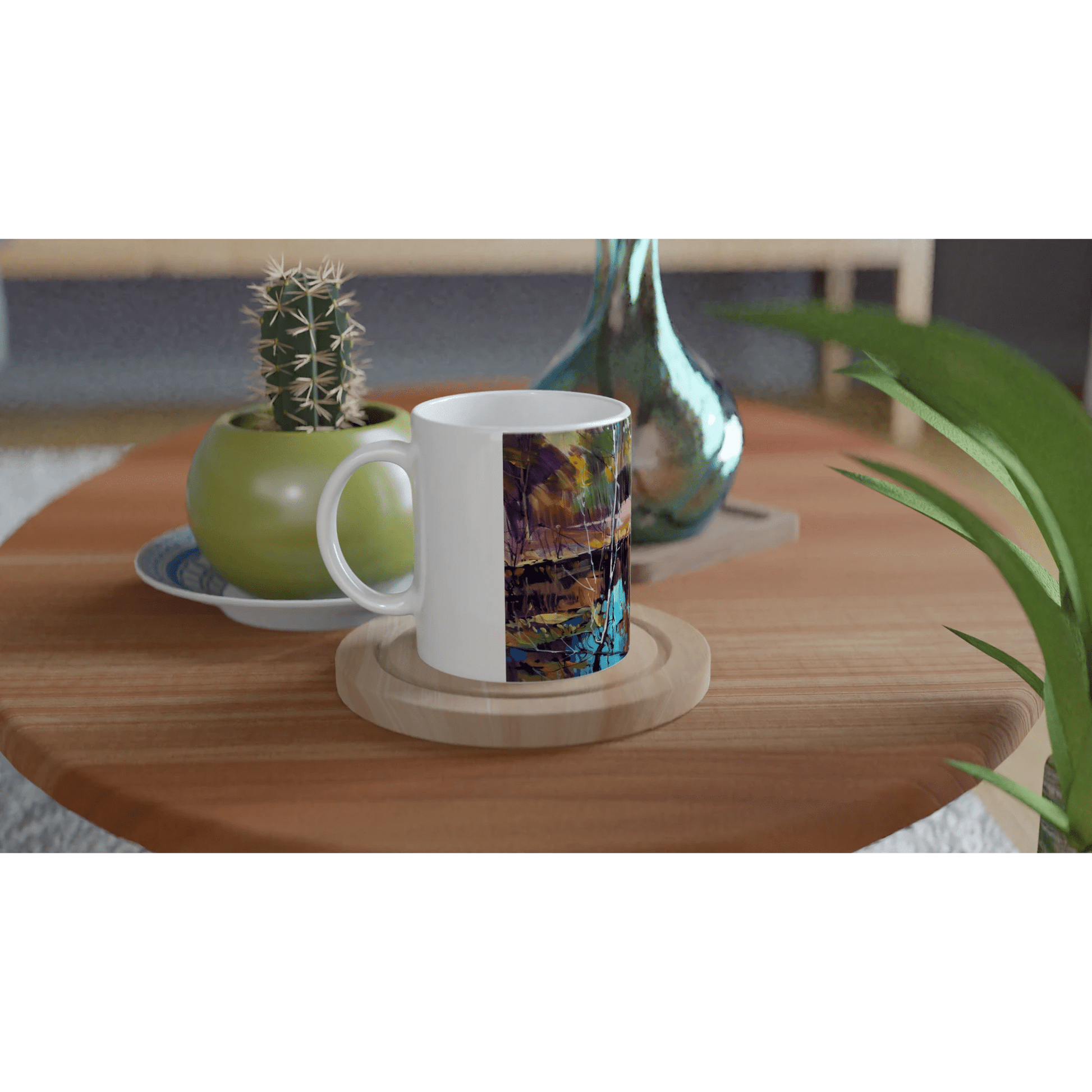 Blueberry trail - White 11oz Ceramic Mug - eduardgurevich