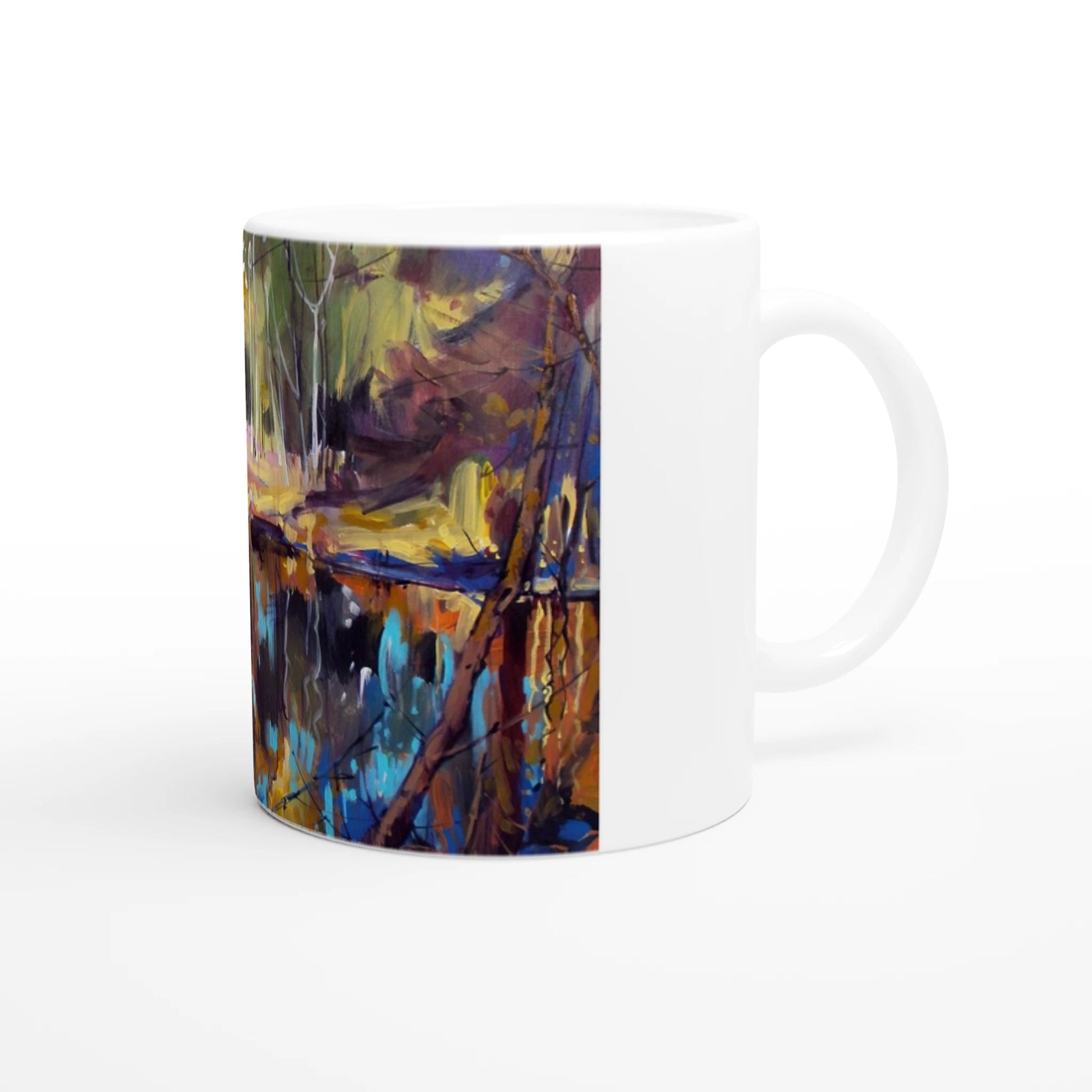 Blueberry trail - White 11oz Ceramic Mug - eduardgurevich