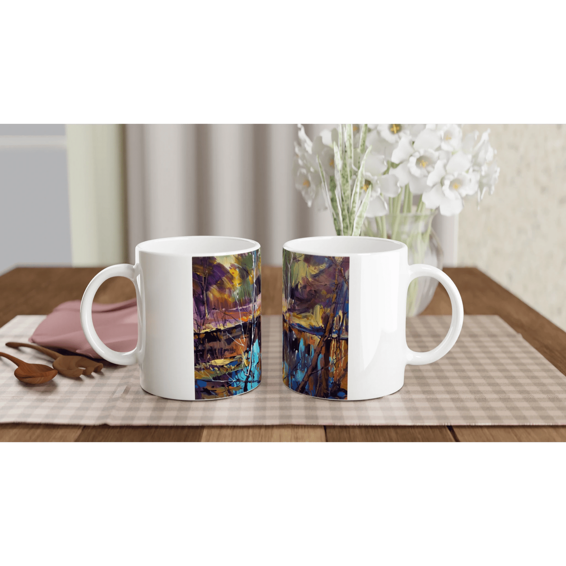 Blueberry trail - White 11oz Ceramic Mug - eduardgurevich