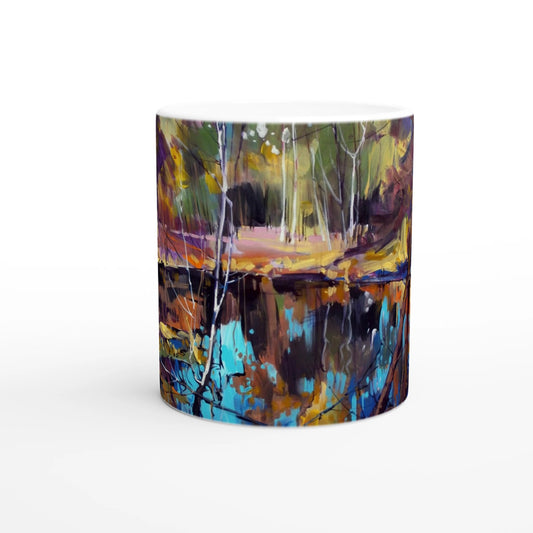 Blueberry trail - White 11oz Ceramic Mug - eduardgurevich