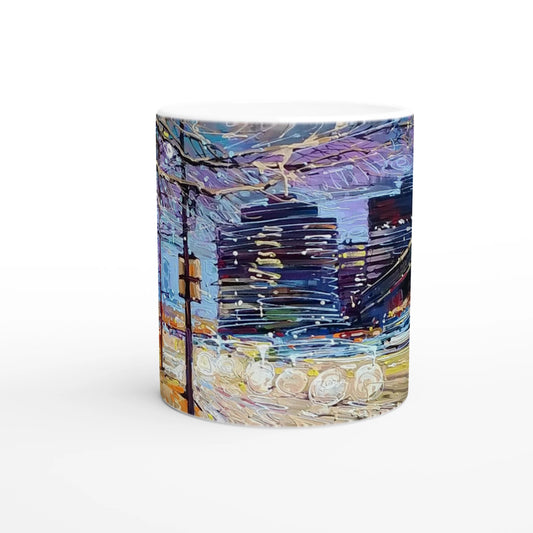 Busy streets - 11oz Ceramic Mug - eduardgurevich