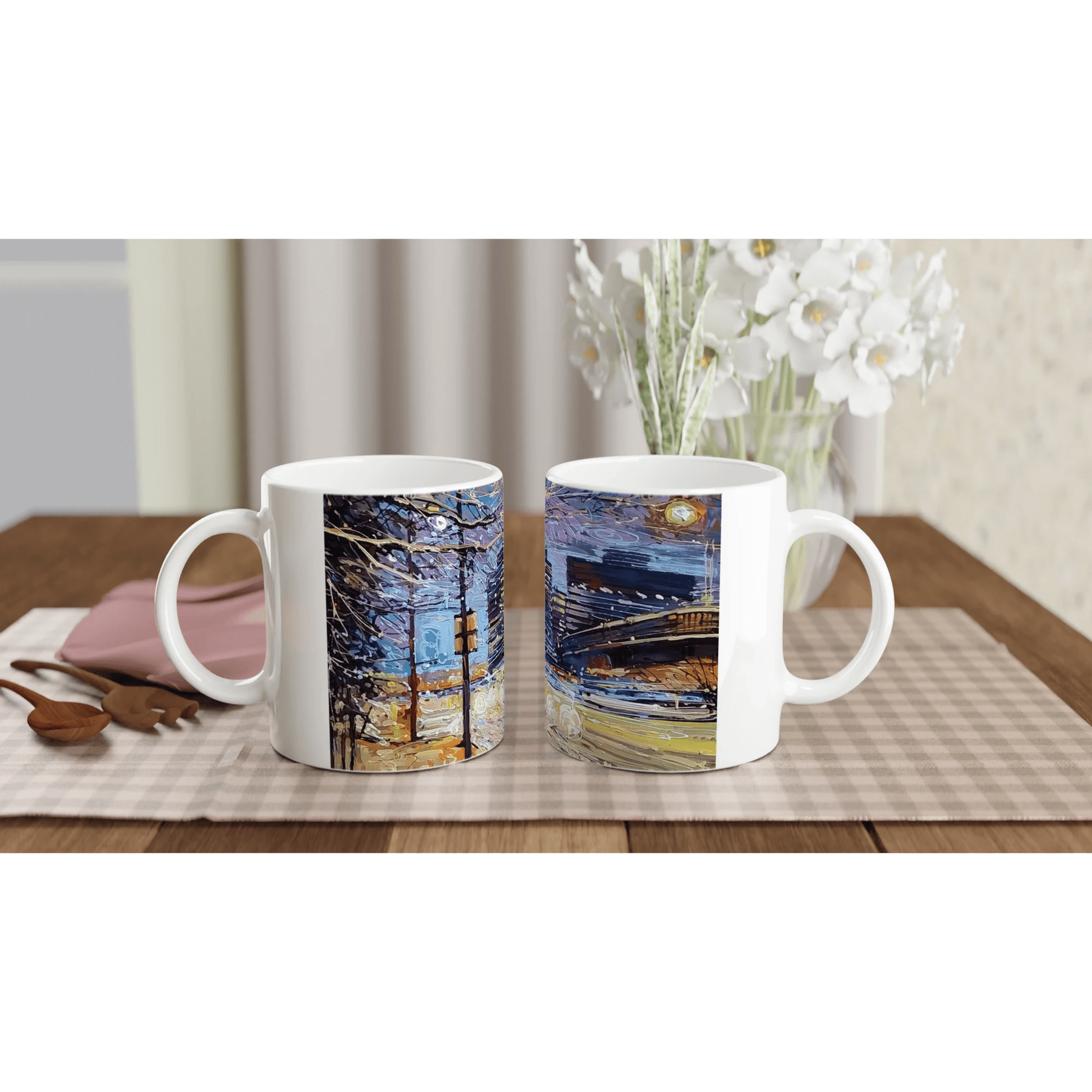 Busy streets - 11oz Ceramic Mug - eduardgurevich