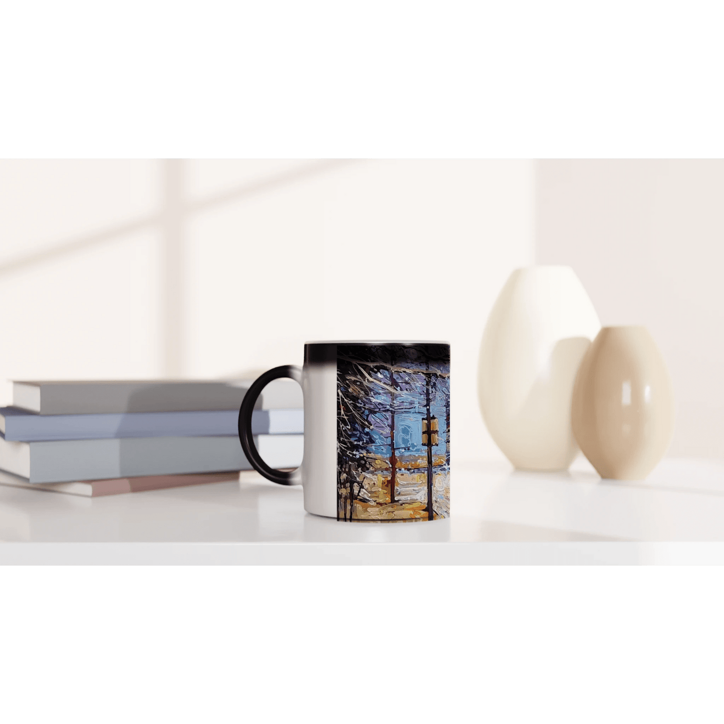 Busy streets - Magic 11oz Ceramic Mug - eduardgurevich