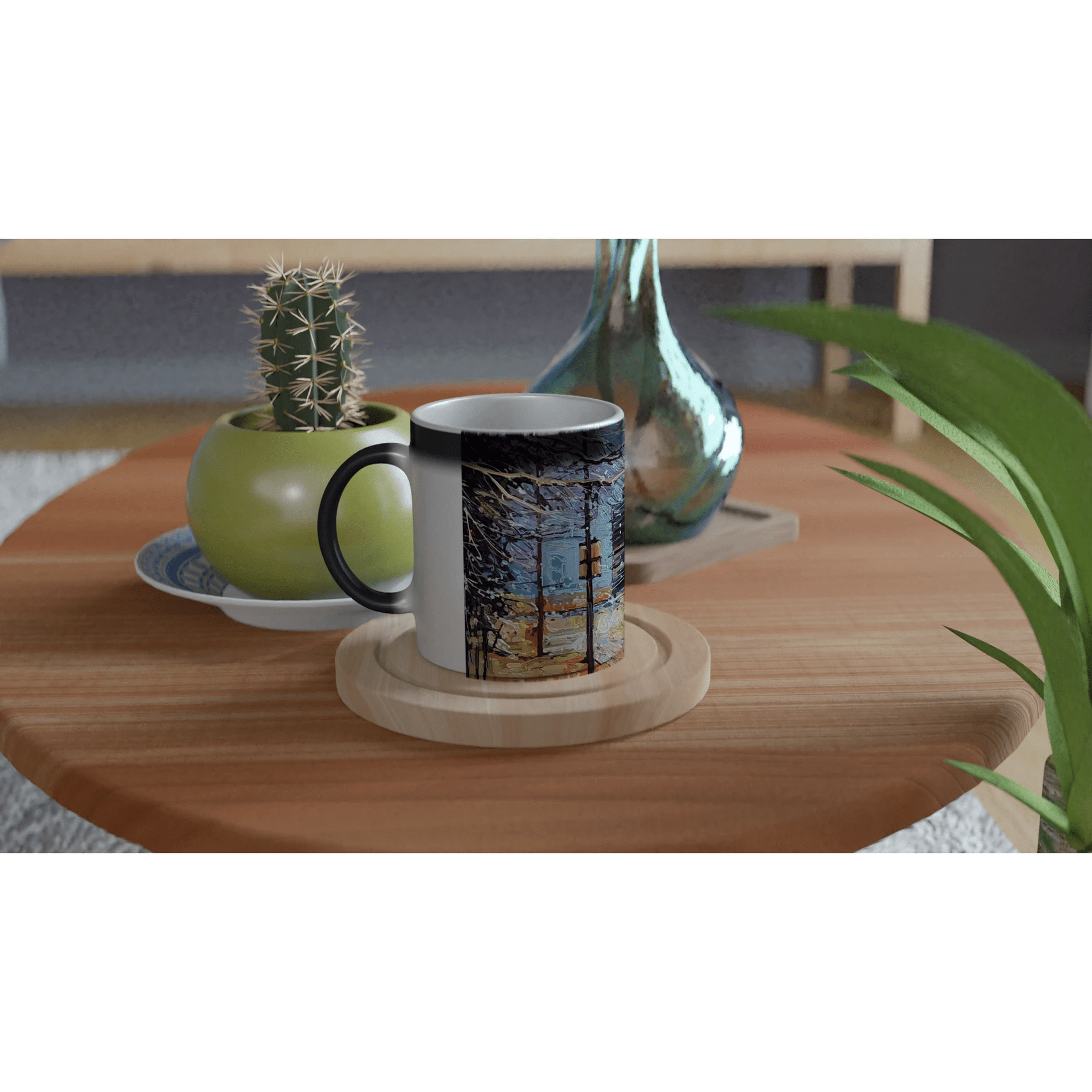 Busy streets - Magic 11oz Ceramic Mug - eduardgurevich