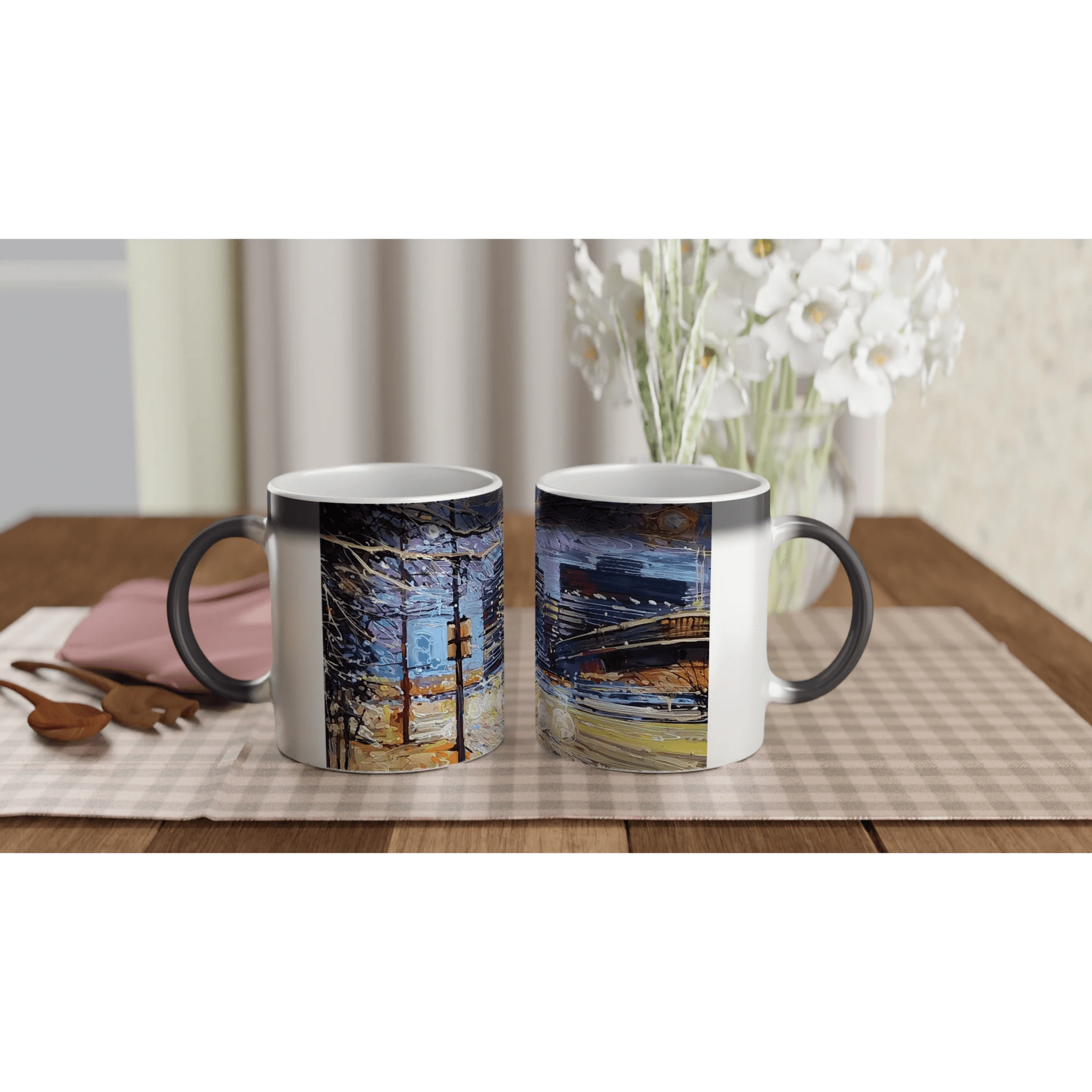 Busy streets - Magic 11oz Ceramic Mug - eduardgurevich