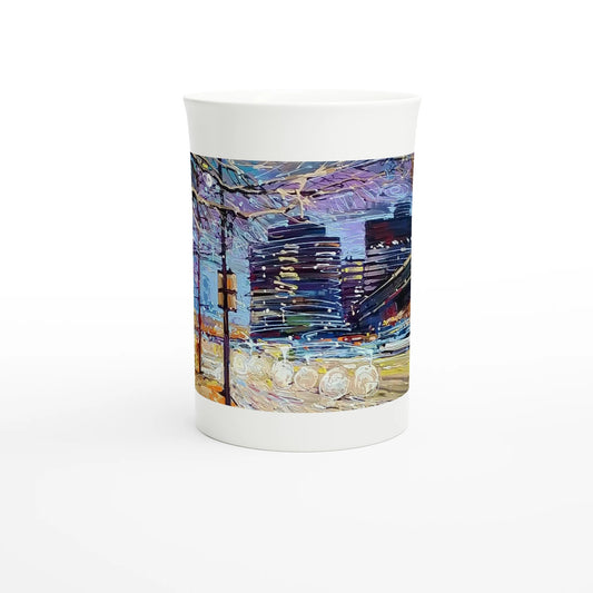 Busy streets - White 10oz Porcelain Slim Mug - eduardgurevich