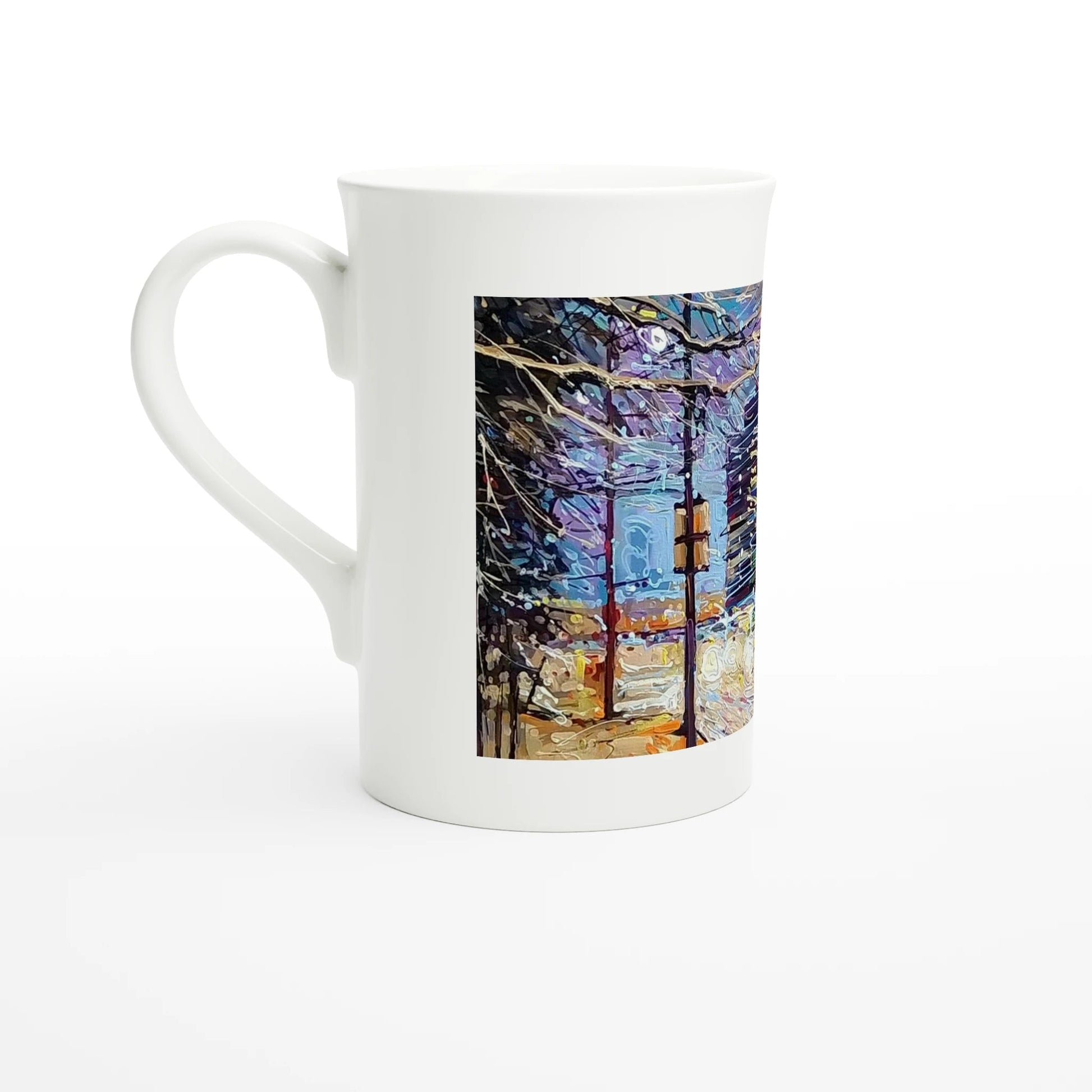 Busy streets - White 10oz Porcelain Slim Mug - eduardgurevich