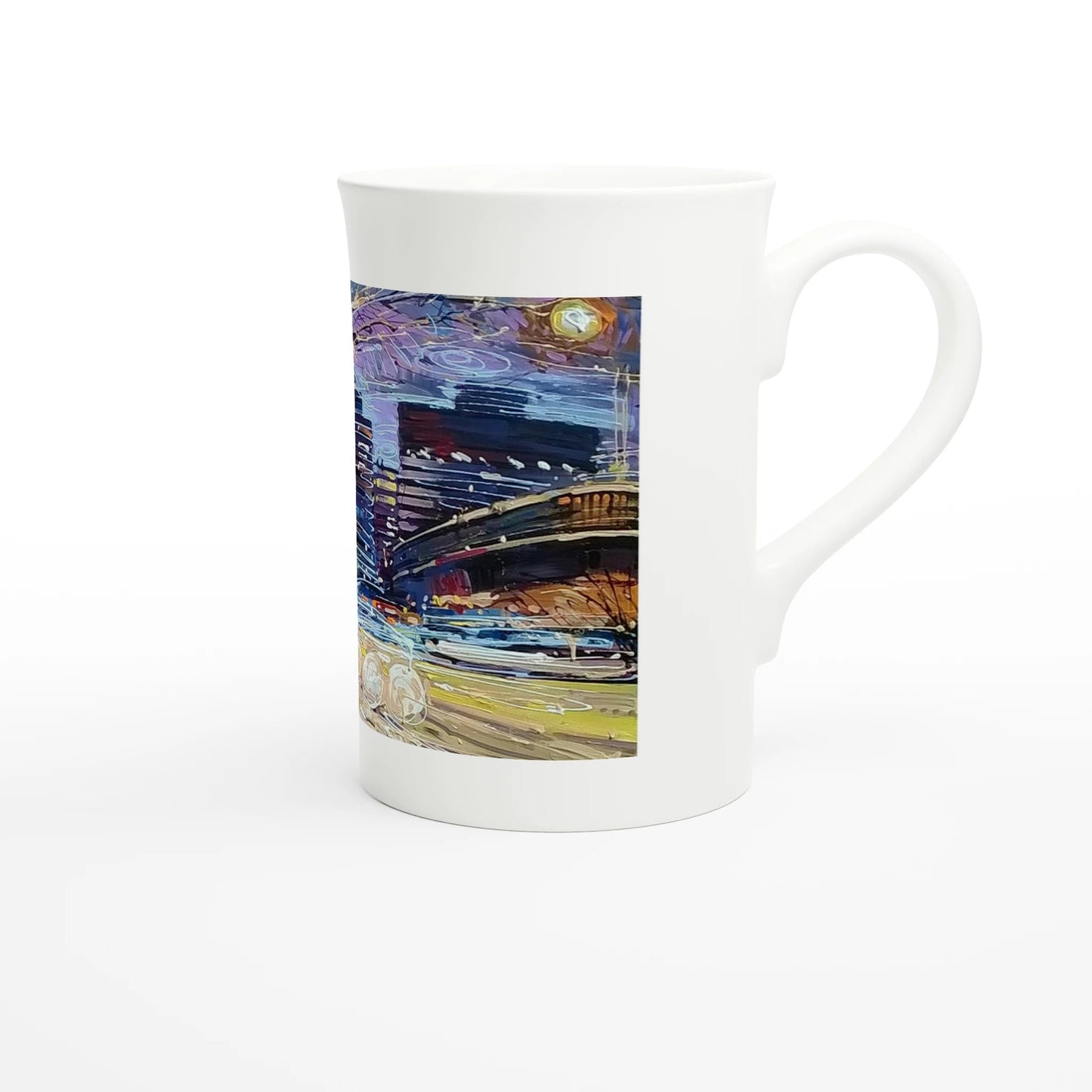 Busy streets - White 10oz Porcelain Slim Mug - eduardgurevich