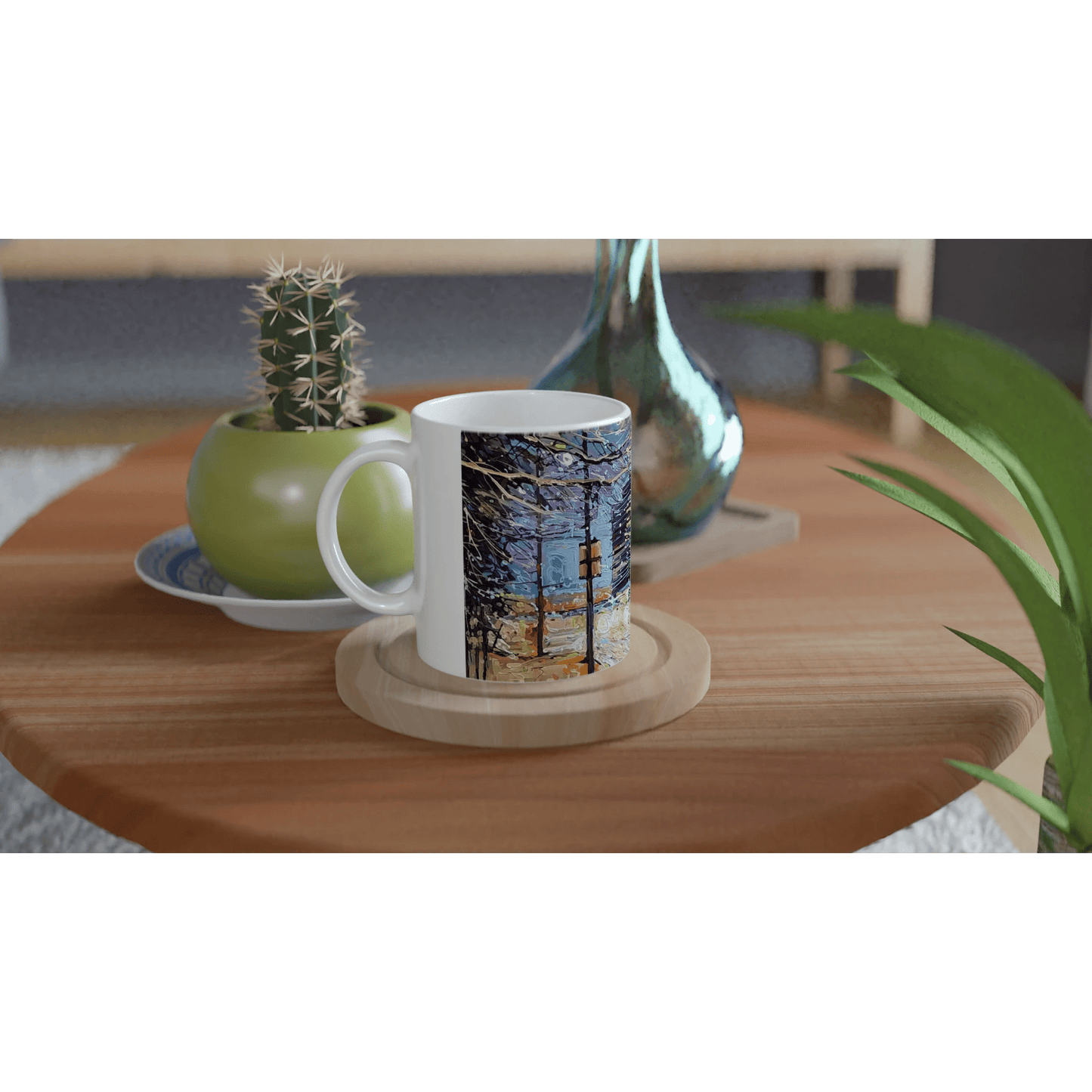 Busy streets - White 11oz Ceramic Mug - eduardgurevich