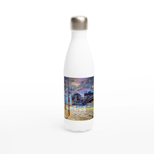 Busy streets - White 17oz Stainless Steel Water Bottle - eduardgurevich