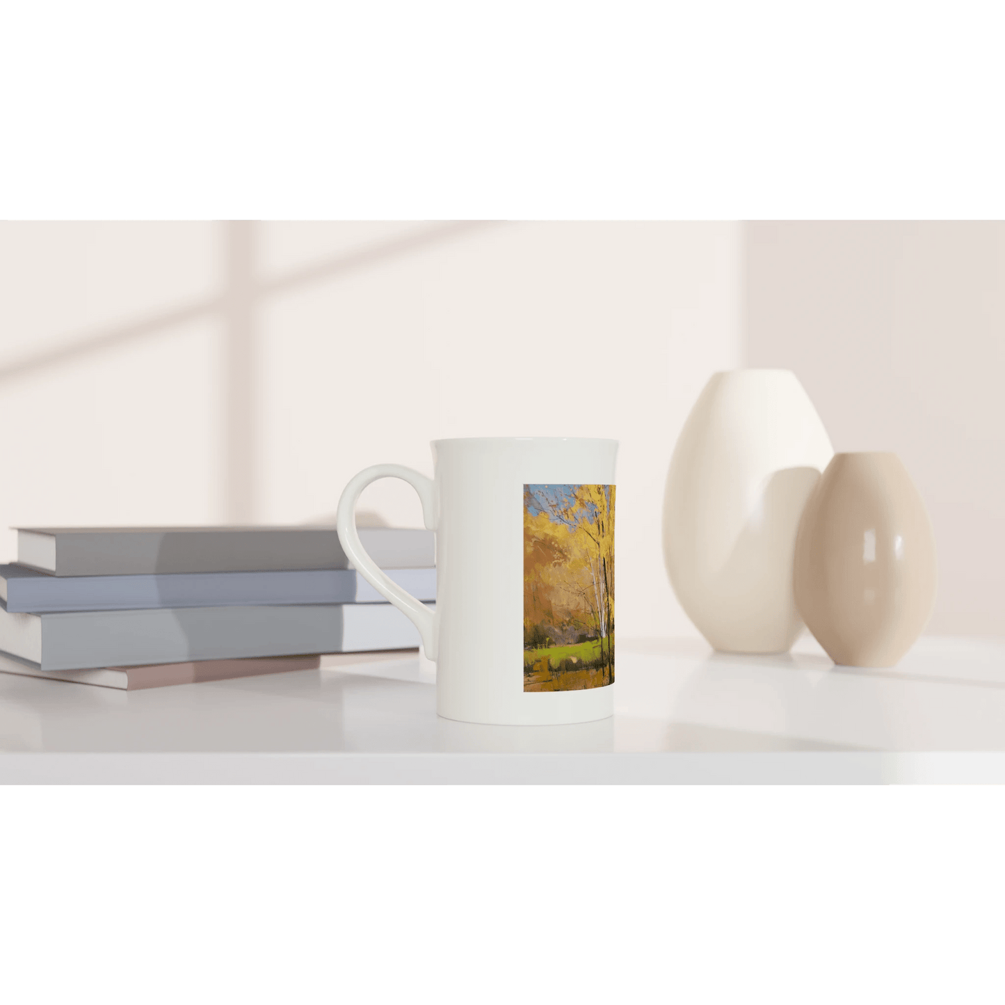 Disconnected - White 10oz Porcelain Slim Mug - eduardgurevich