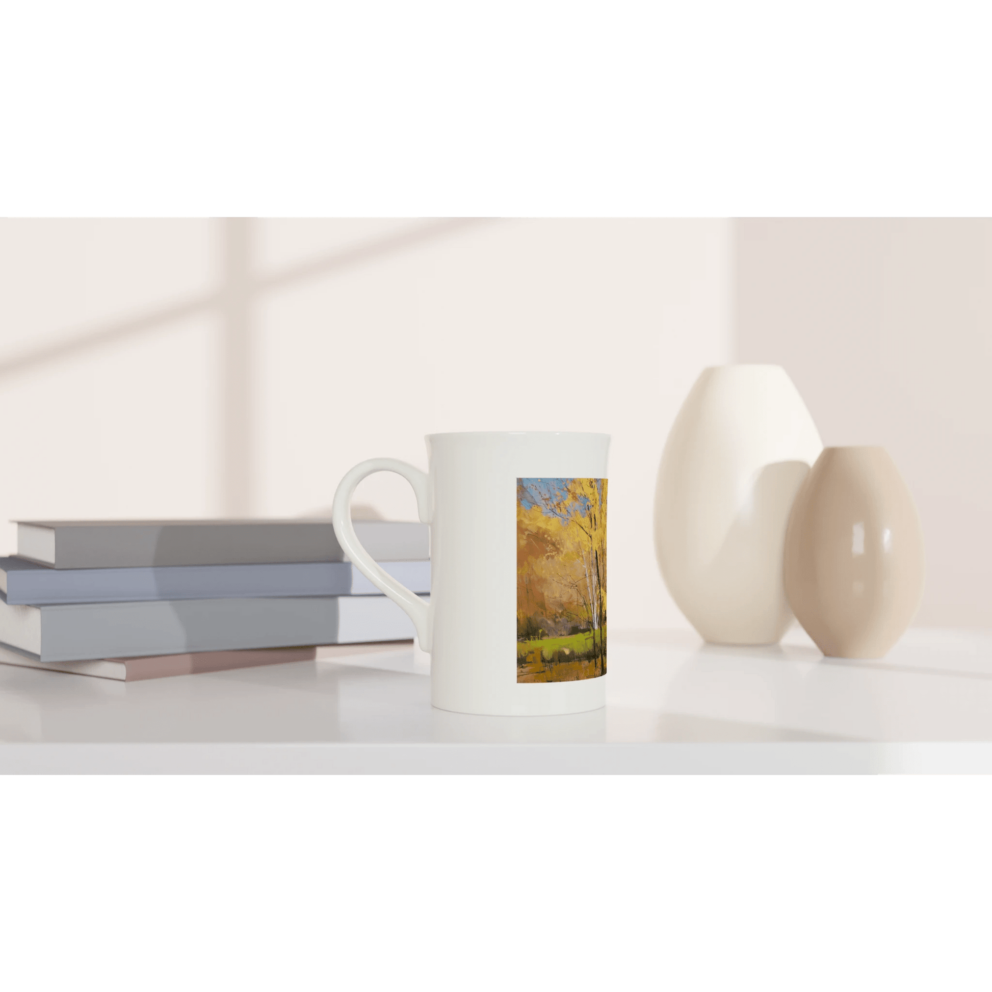 Disconnected - White 10oz Porcelain Slim Mug - eduardgurevich