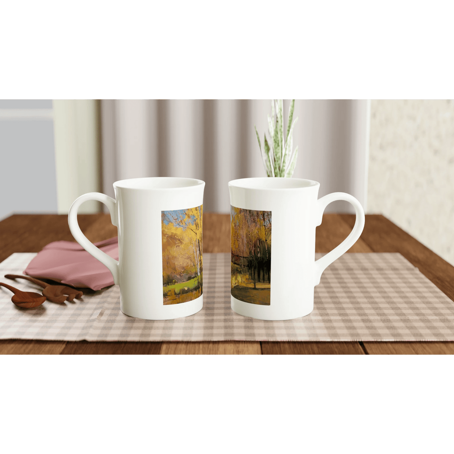 Disconnected - White 10oz Porcelain Slim Mug - eduardgurevich