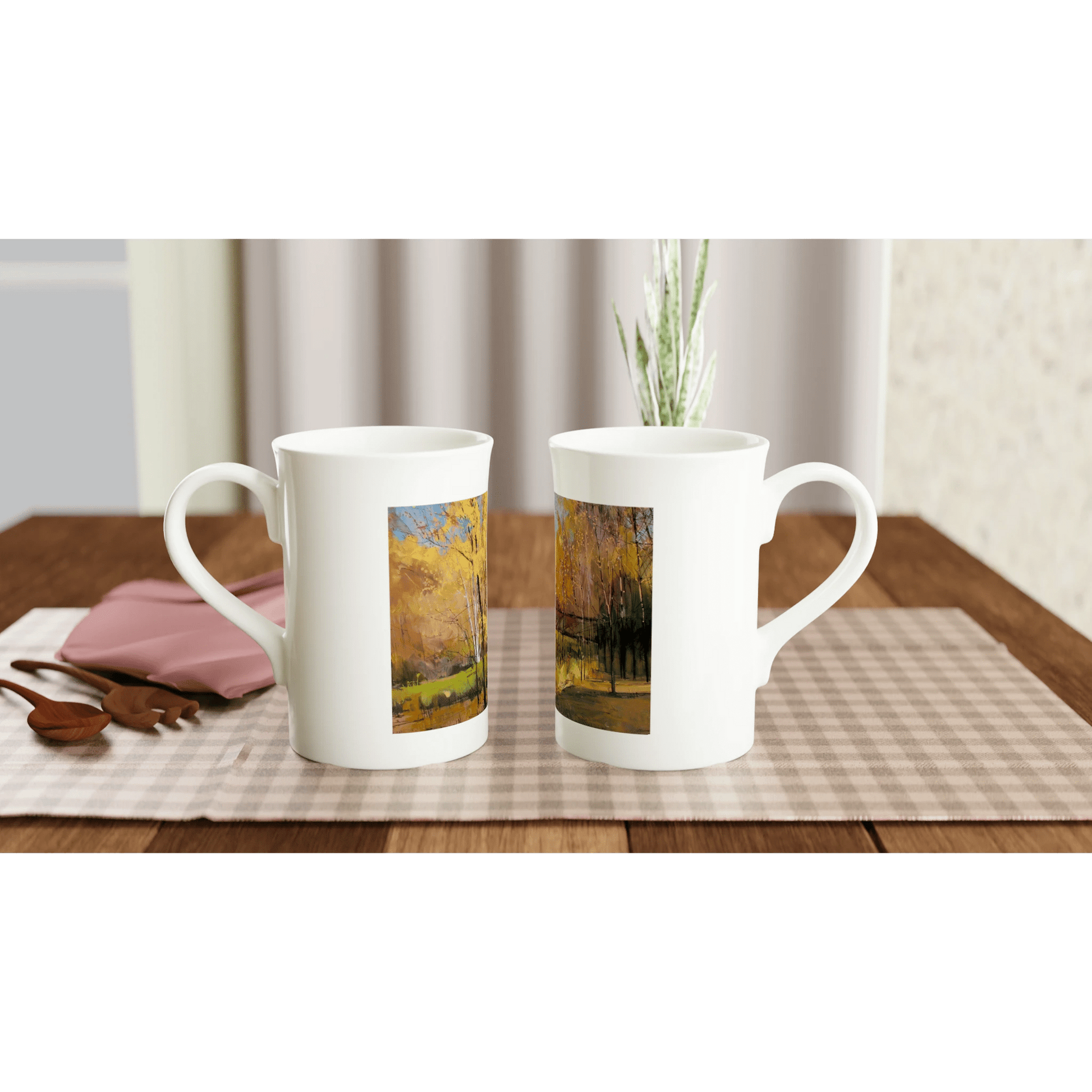 Disconnected - White 10oz Porcelain Slim Mug - eduardgurevich