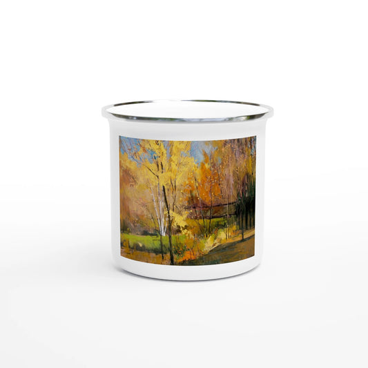 Disconnected - White 12oz Enamel Mug - eduardgurevich