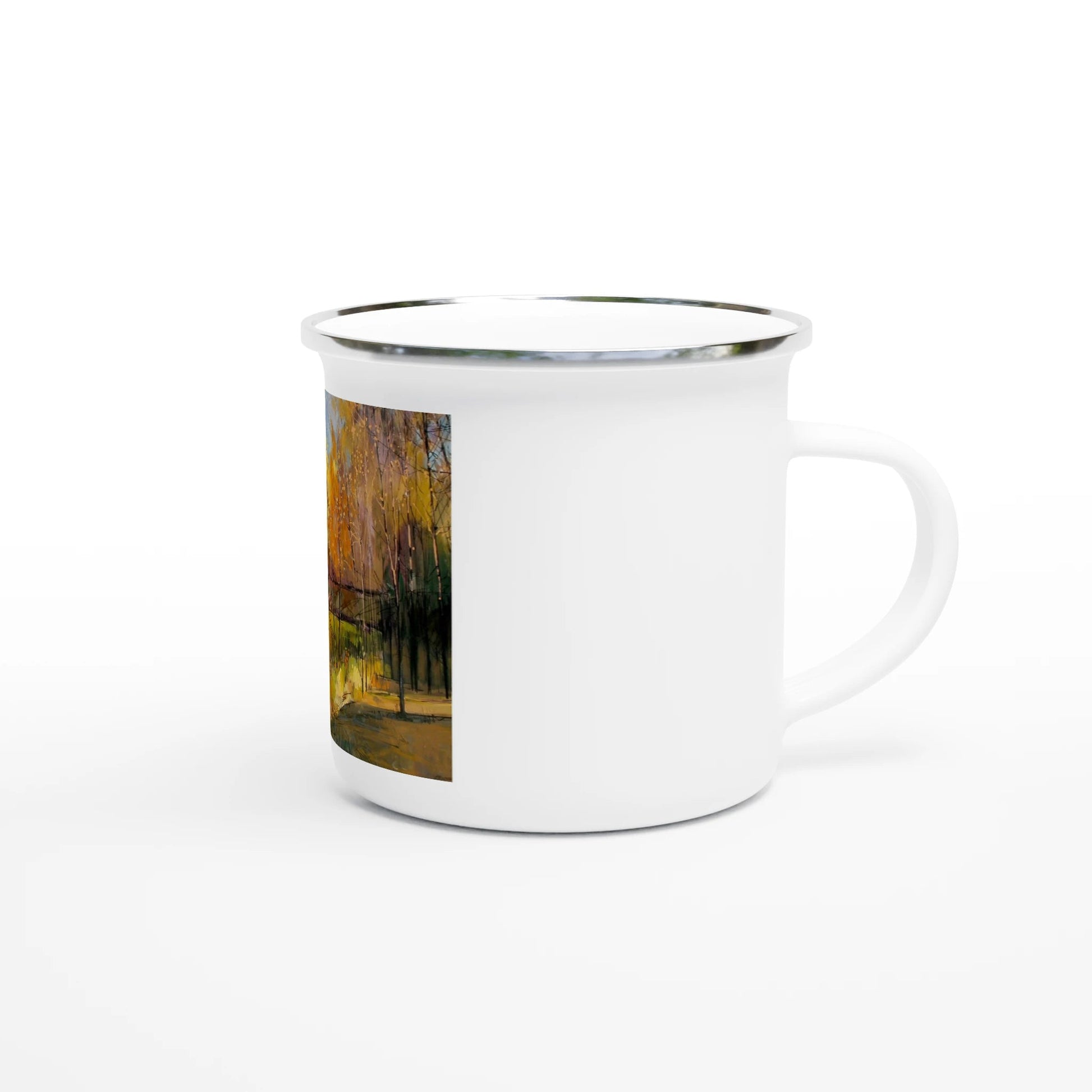 Disconnected - White 12oz Enamel Mug - eduardgurevich