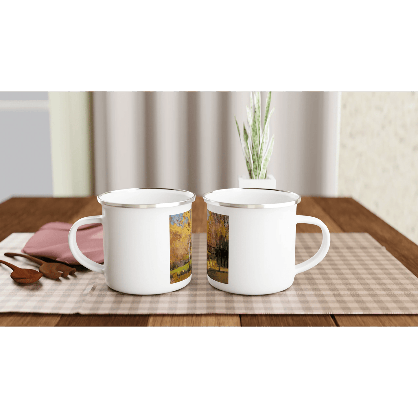Disconnected - White 12oz Enamel Mug - eduardgurevich